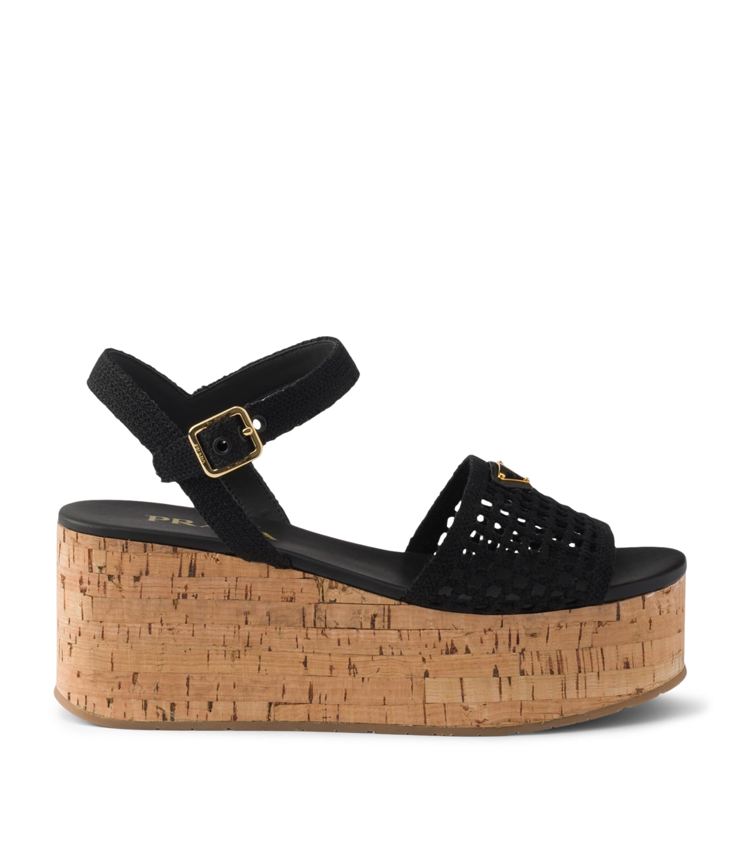 Prada Crochet Sandals Black Image 1