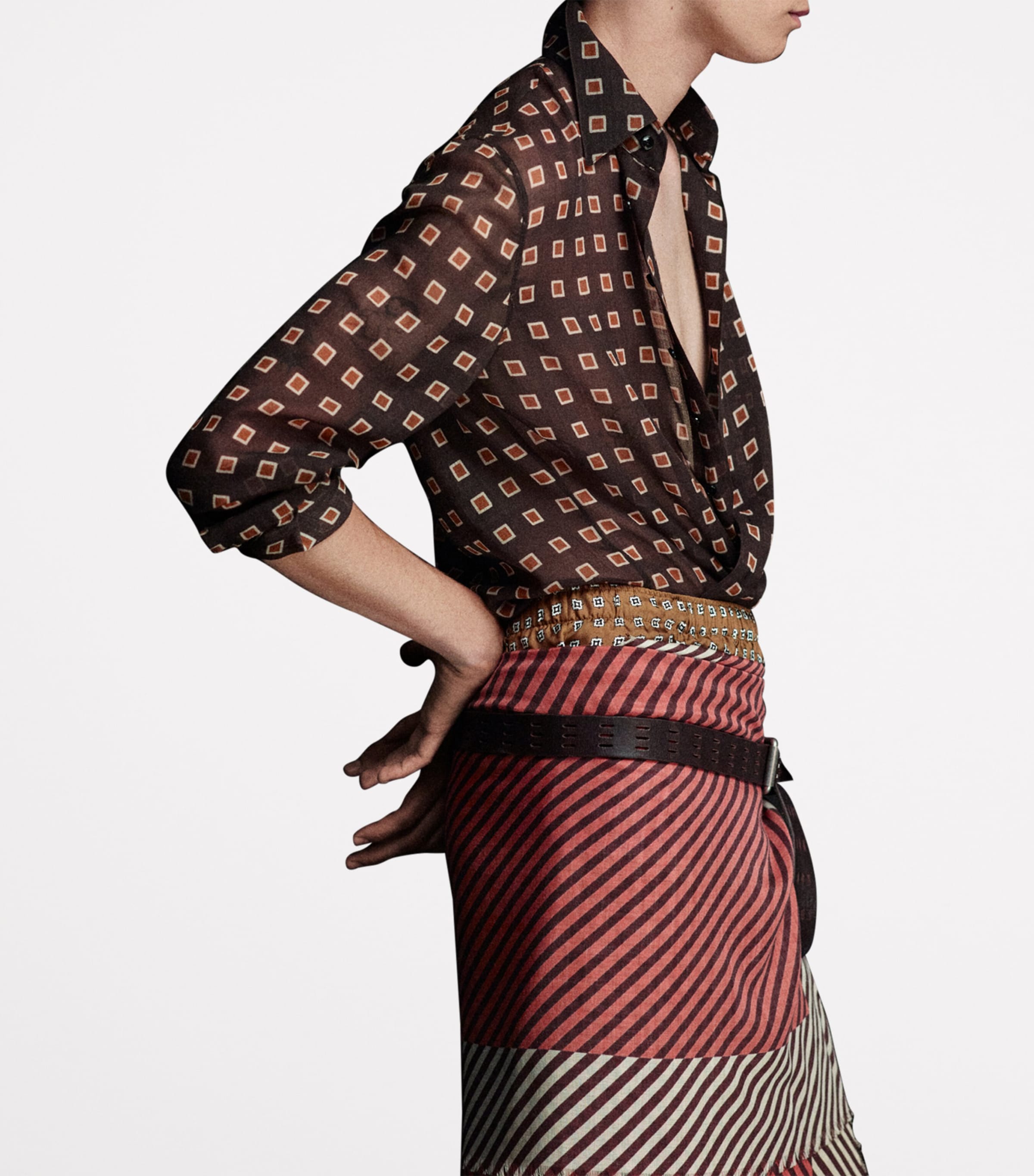 Cashmere-Silk Geometric Scarf 2576 Image 3