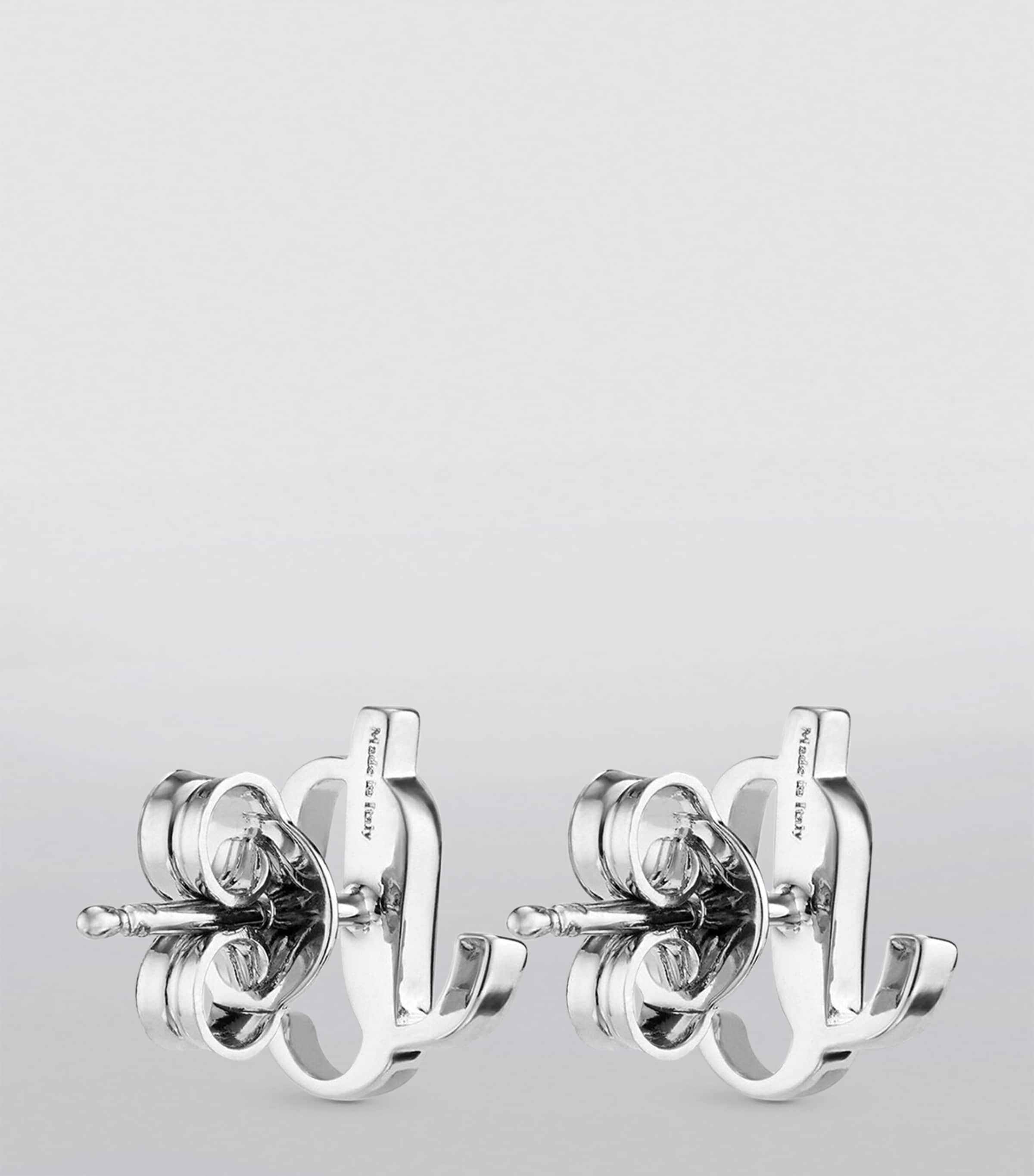 Monogram Stud Earrings SILVER Image 3