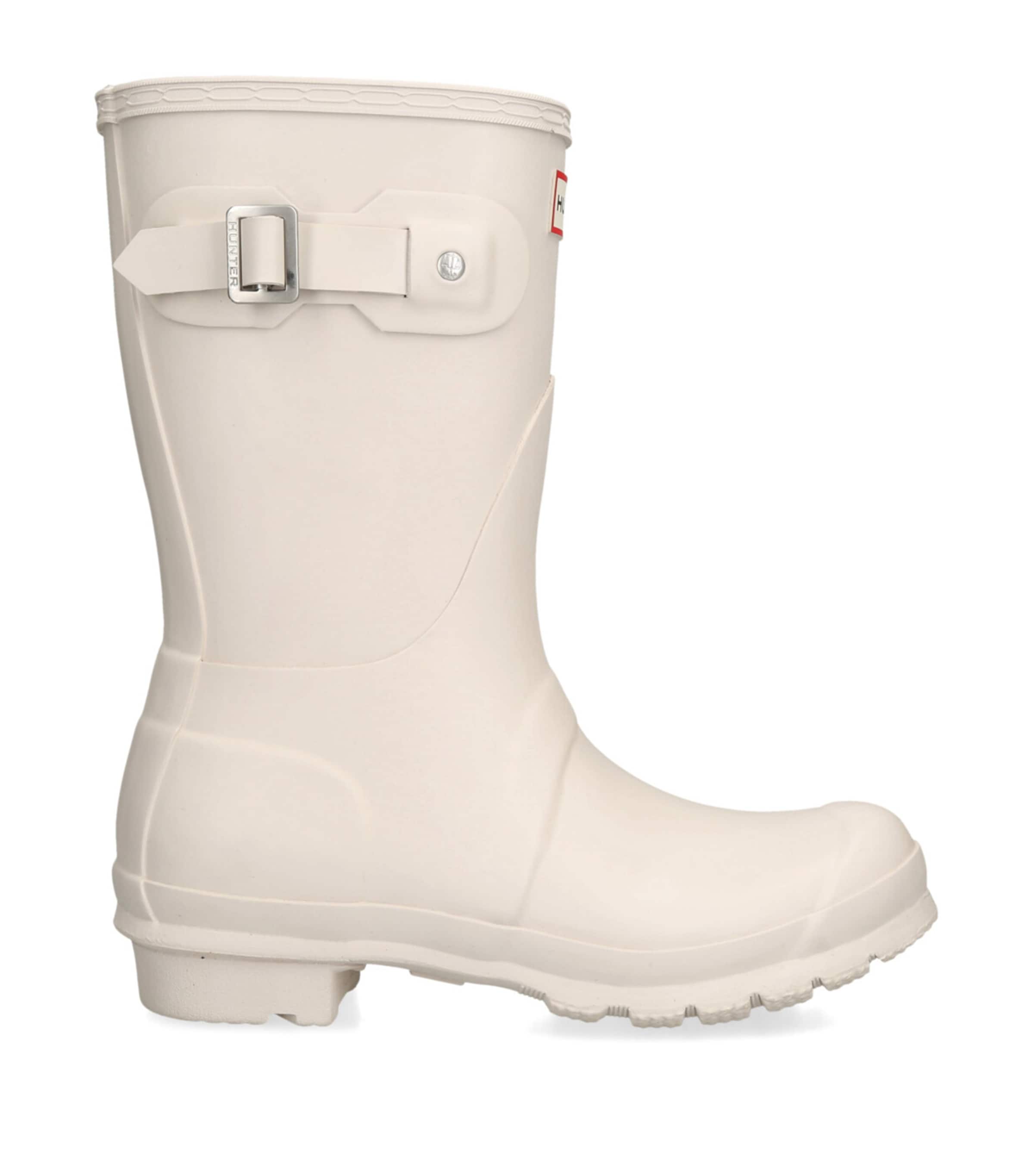 Hunter Womens Original Short Rubber Wellington Boots B In Beige
