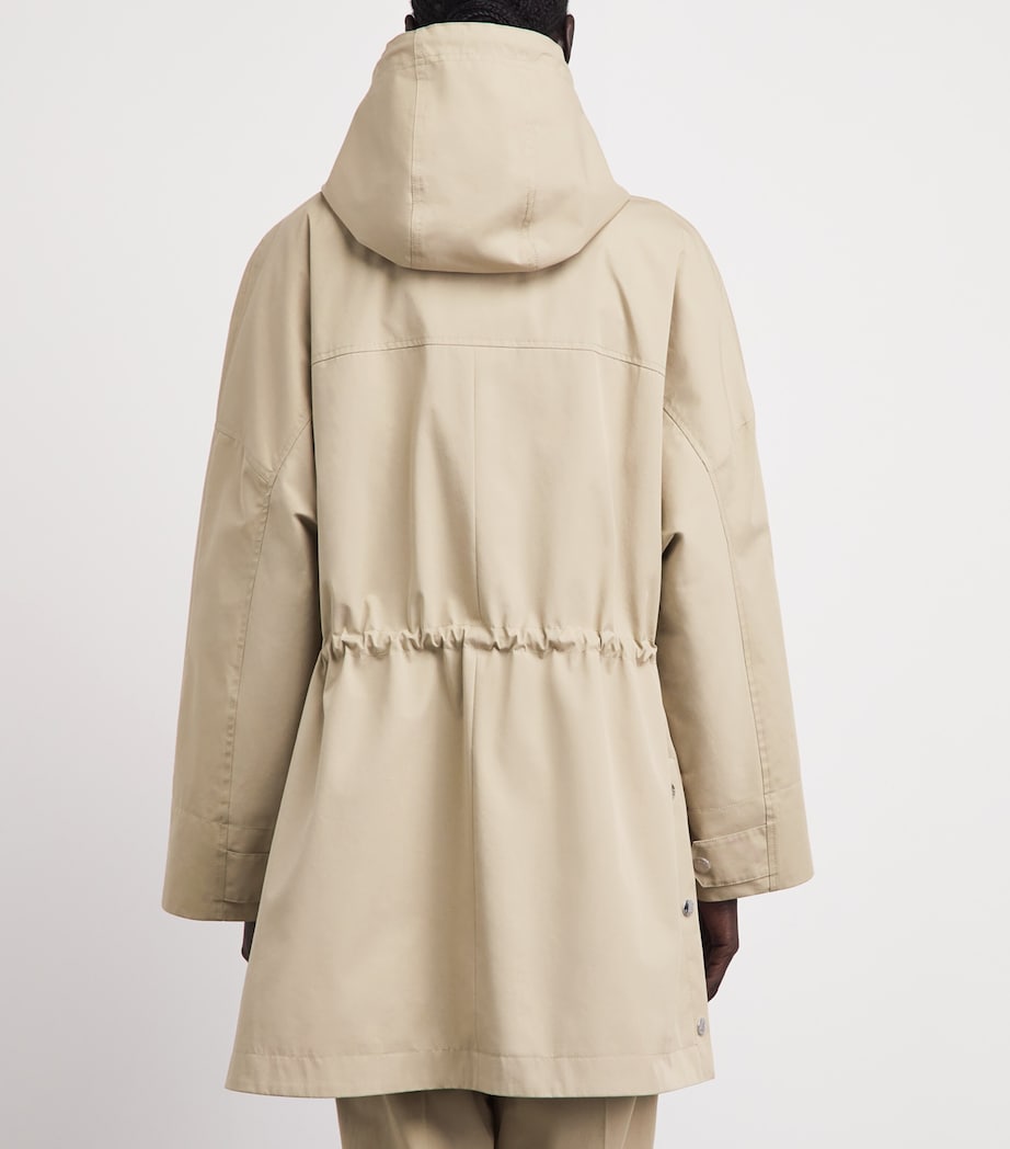 Yves Salomon Womens Cotton-Blend Waterproof Hooded Parka Image 5