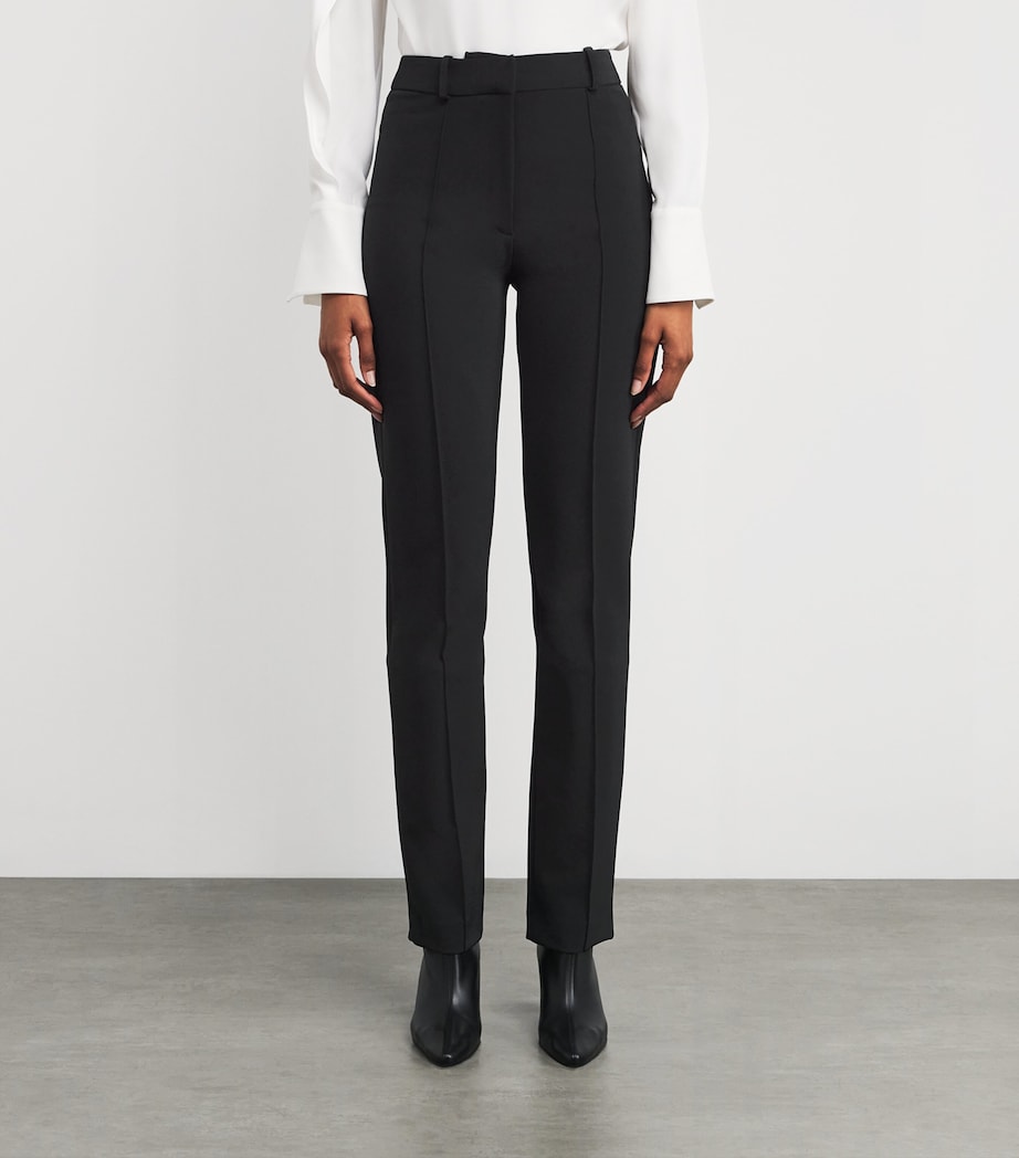 High-Rise Cigarette Trousers BLACK Image 3