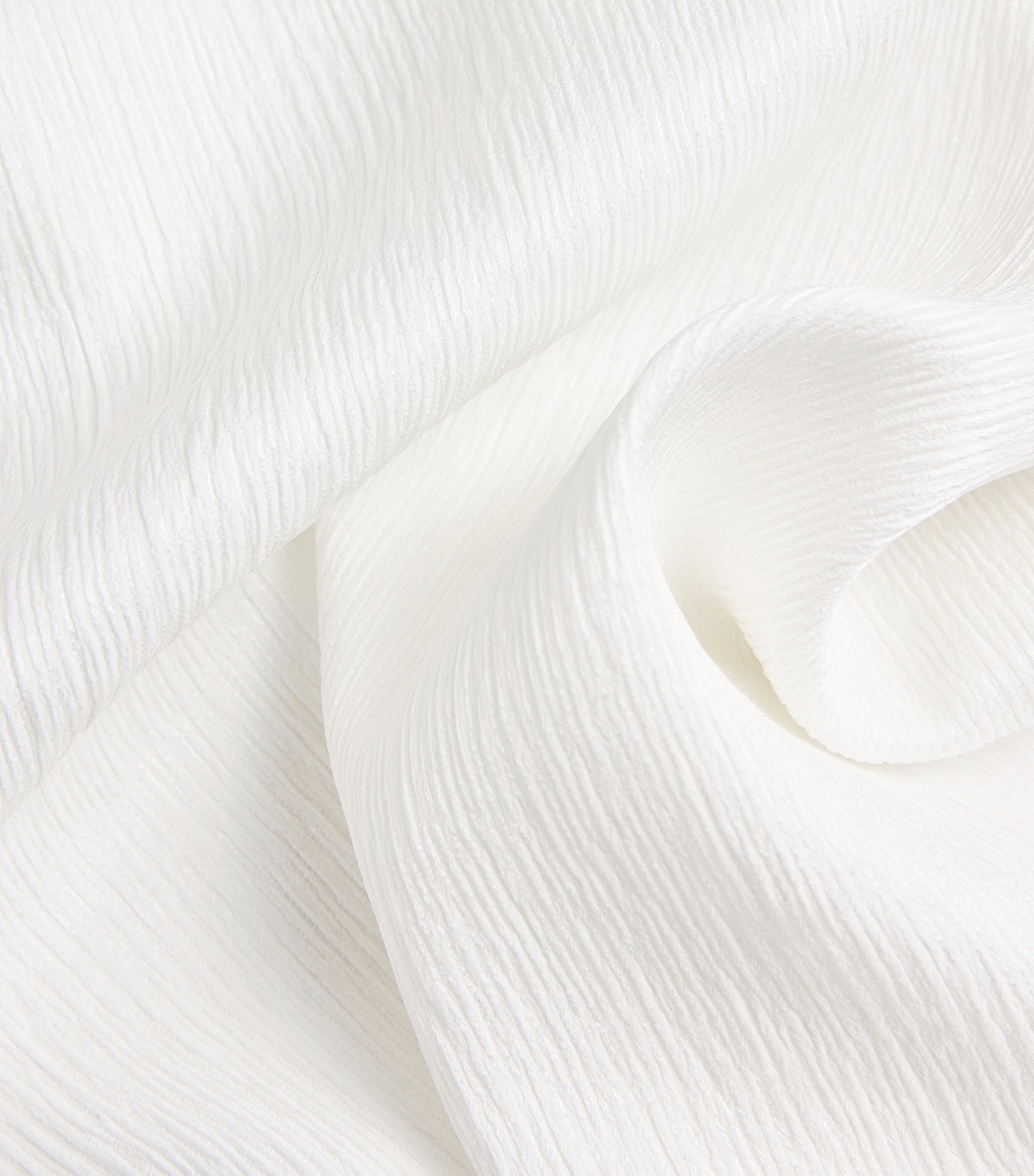 Eskandar Womens Silk Plissé A-Line Shell Top White Image 6