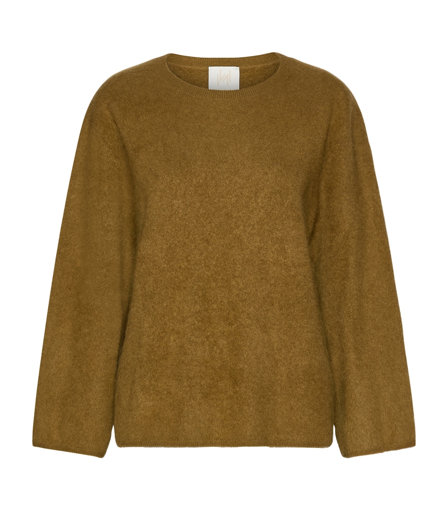 Marella Womens Wool-Cashmere Sweater Oil Green Image 1