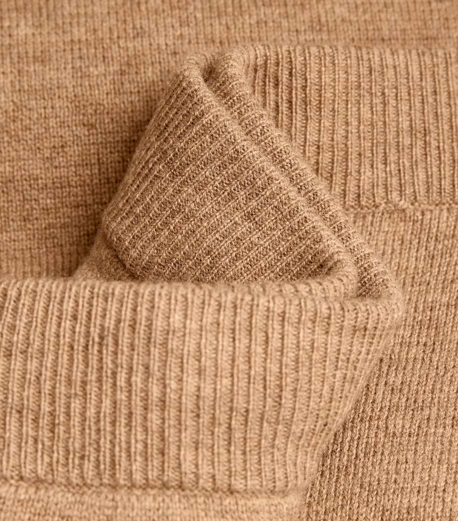 Max Mara Womens Wool-Cashmere Wrap Skirt Hazelnut Brown Image 5