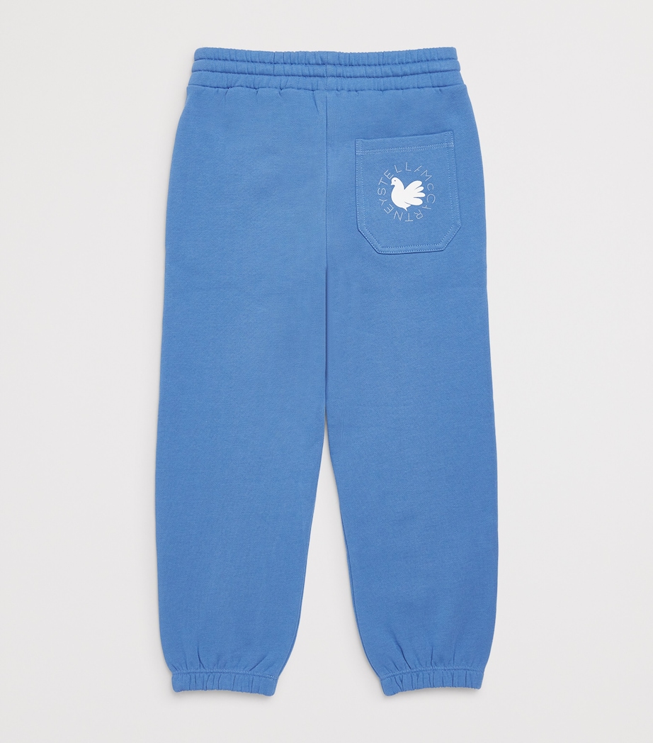 Stella McCartney Kids Cotton Dove Sweatpants (3-14 Years) Air Force Blue Image 2