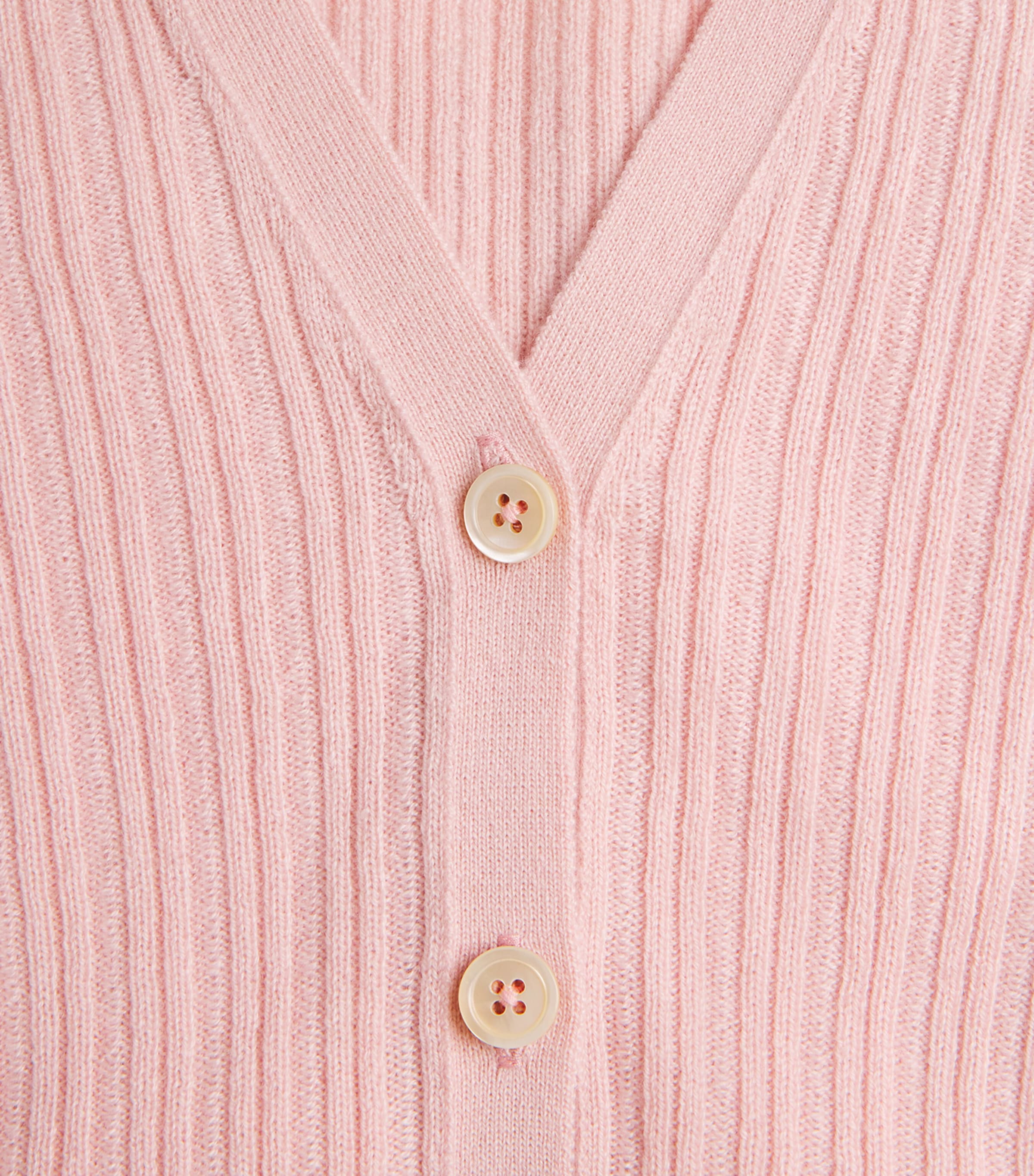 Johnstons Of Elgin Womens Cashmere V-Neck Cardigan Highland Rose Image 6