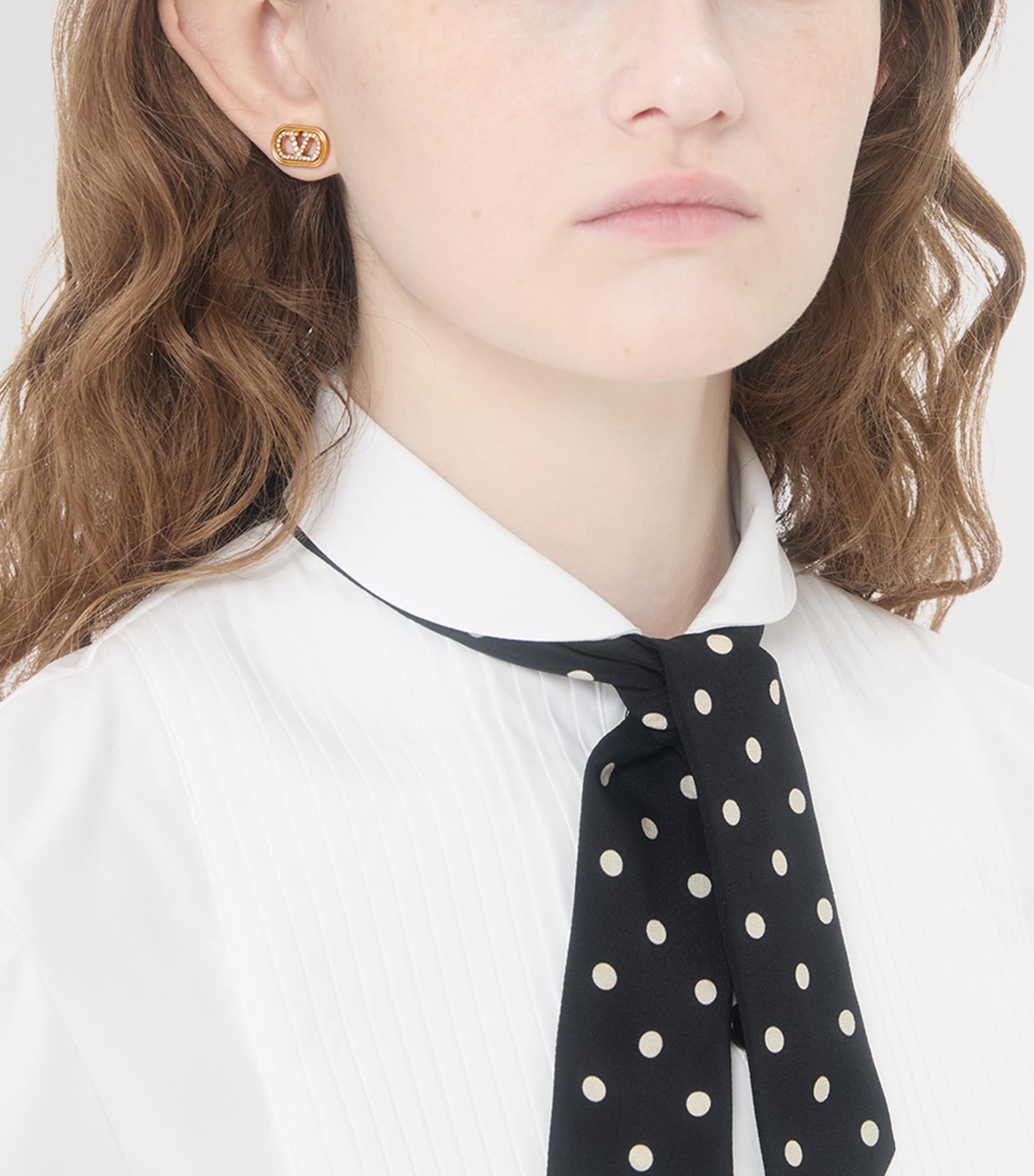 Swarovski Crystal-Embellished Ovalette Logo Earrings 9MN Image 2