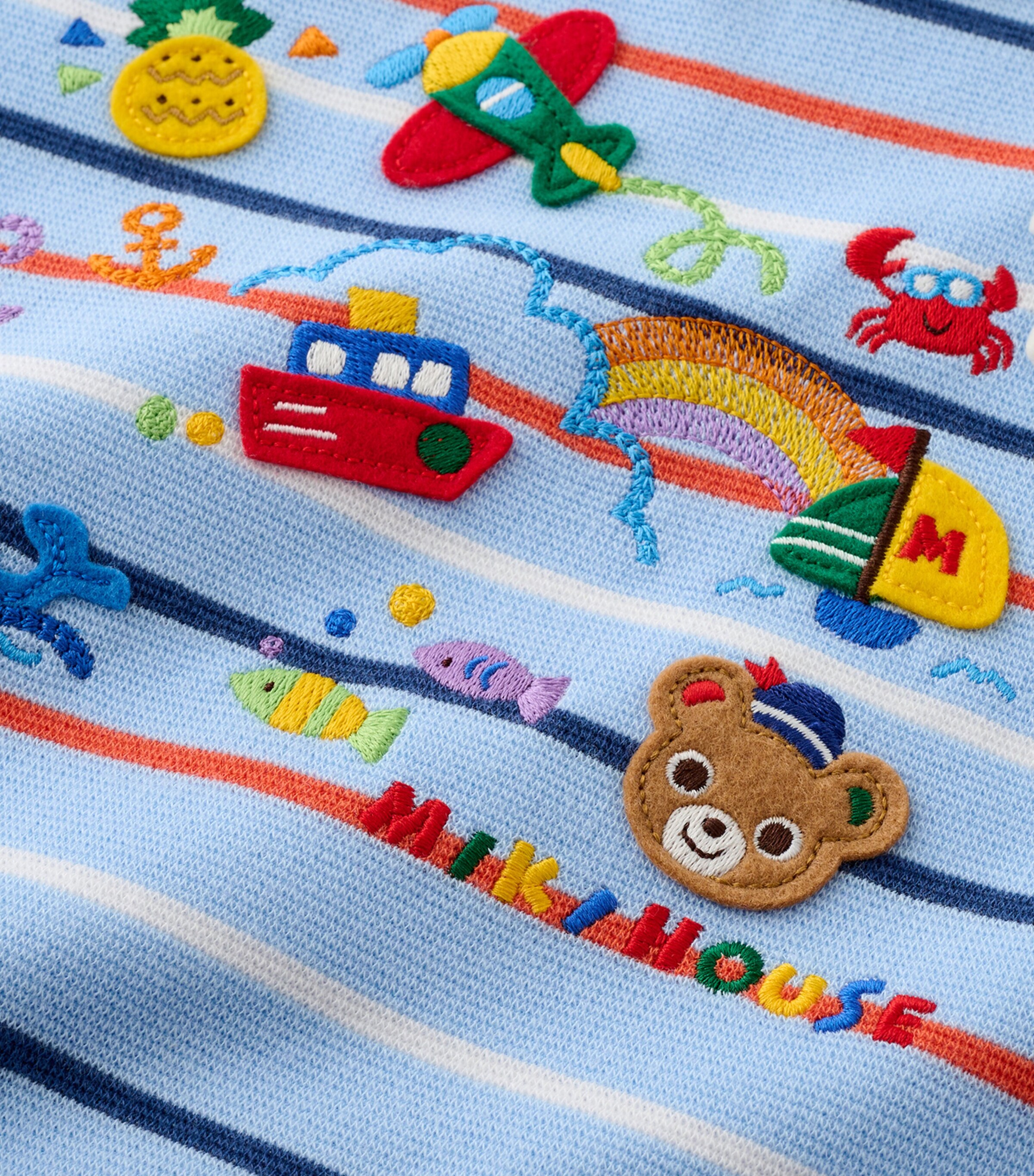 Miki House Cotton-Blend Stripe Long-Sleeve T-Shirt (2-5 Years) Image 3
