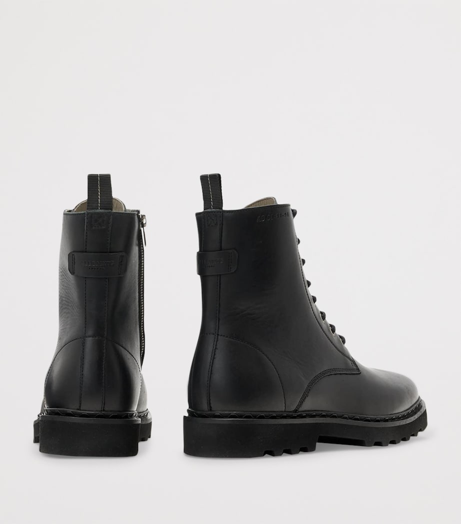 Leather Skiff Military Boots BLACK Image 3