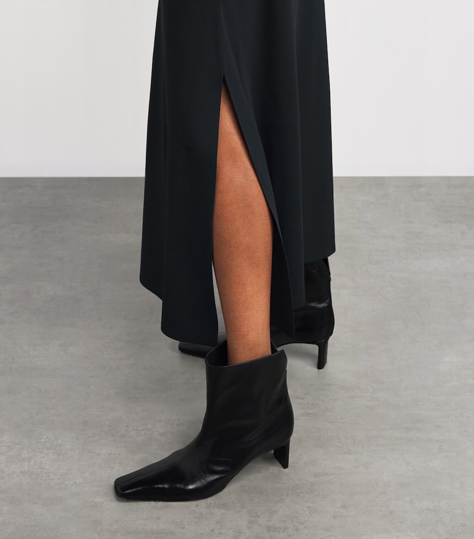 Stretch-Knit Maxi Dress BLACK Image 6