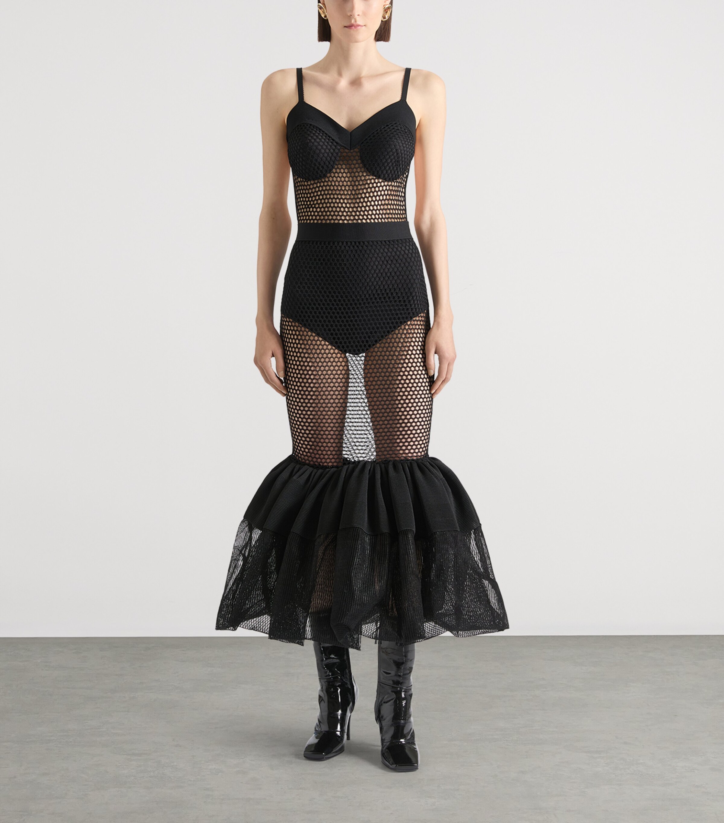 Givenchy Womens Knit Midi Dress Black Image 2