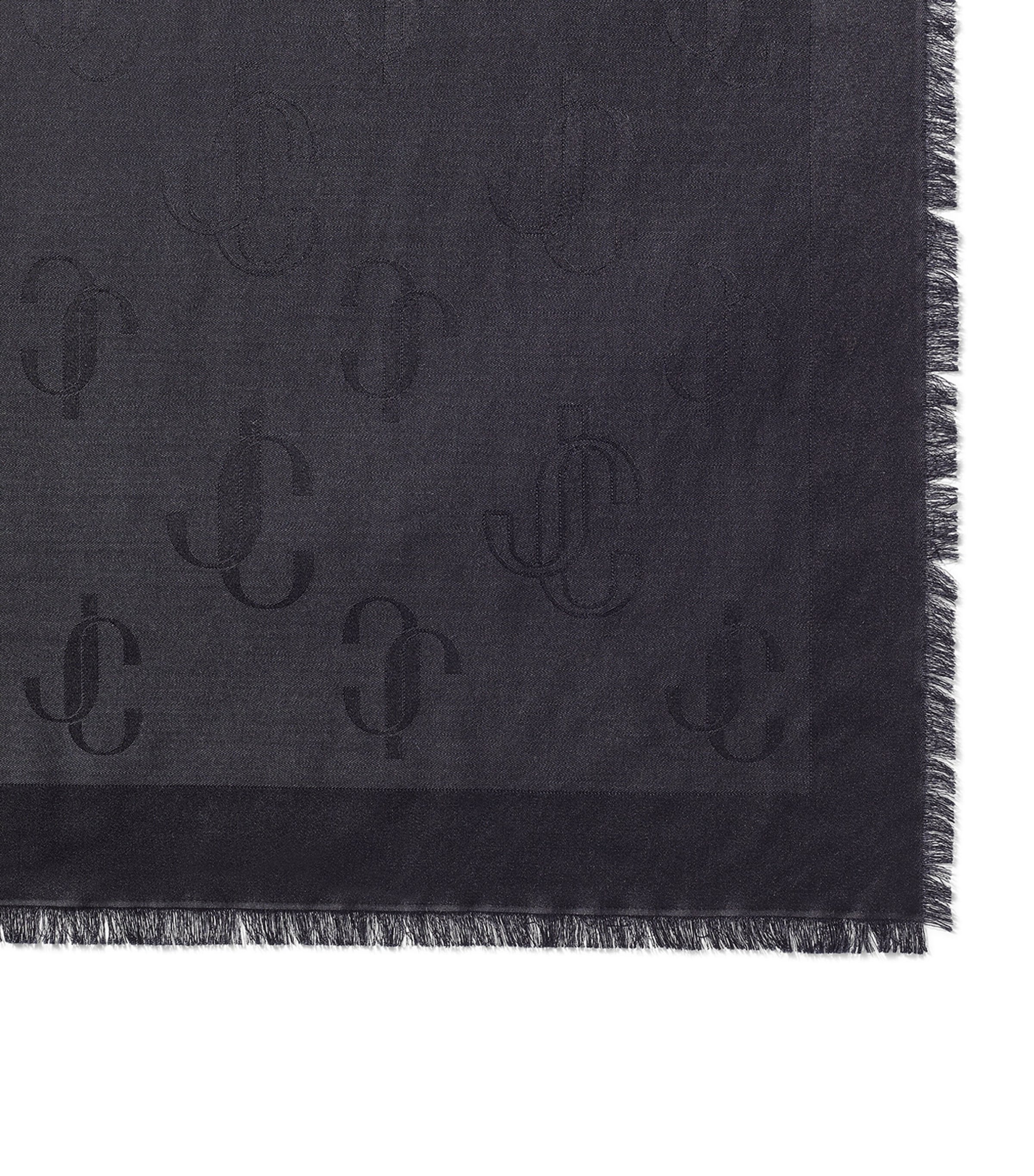 Silk-Wool Emani Scarf S200 BLACK Image 3