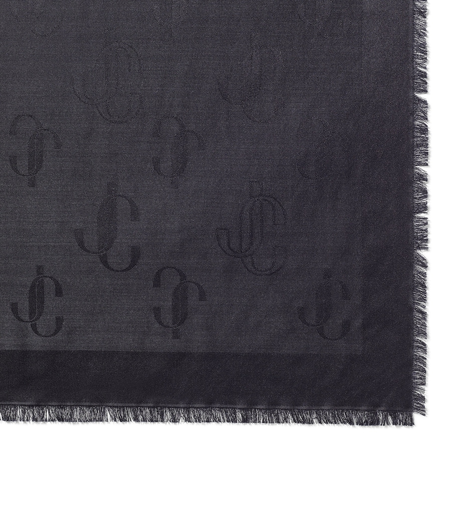 Silk-Wool Emani Scarf S200 BLACK Image 3