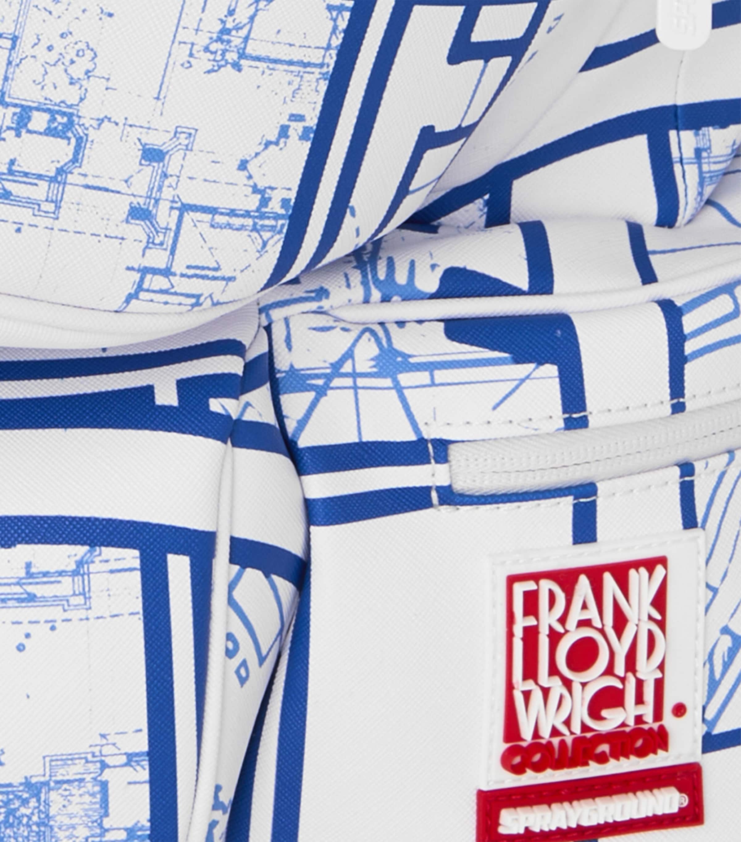 Sprayground Frank Lloyd Wright Backpack Blue Print Image 9