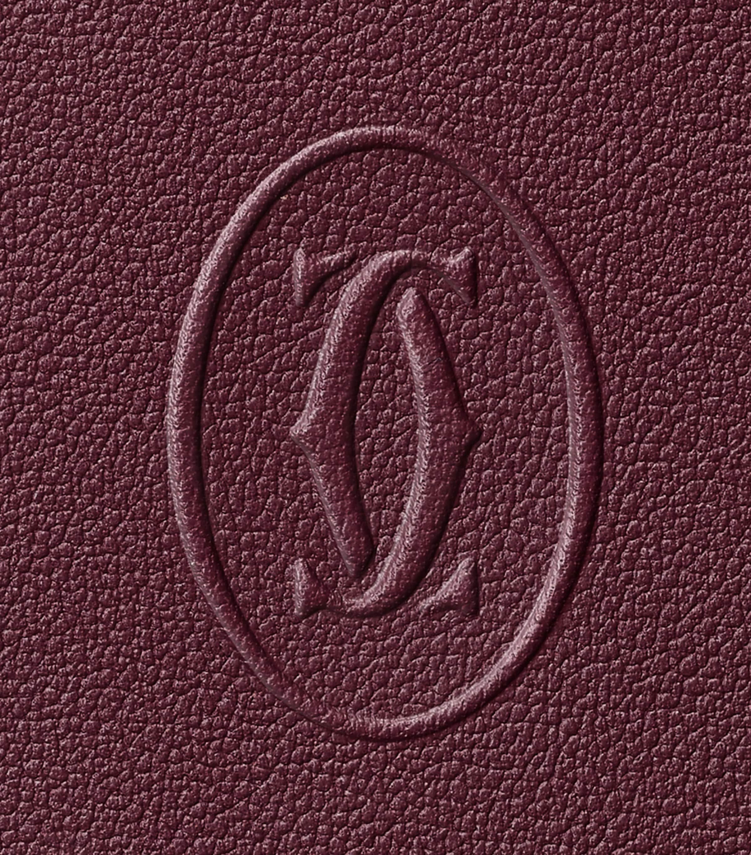 Cartier Leather Must Business Card Holder Burgundy Image 5