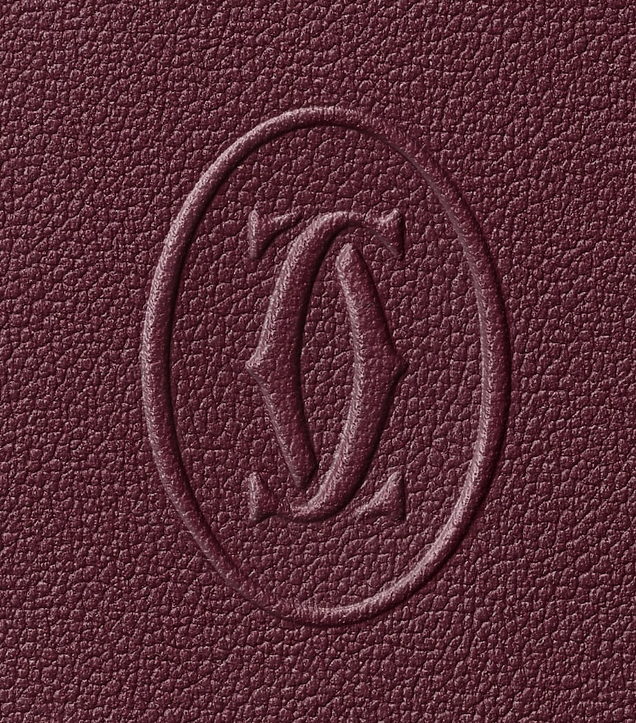 Cartier Leather Must Business Card Holder Burgundy Image 5