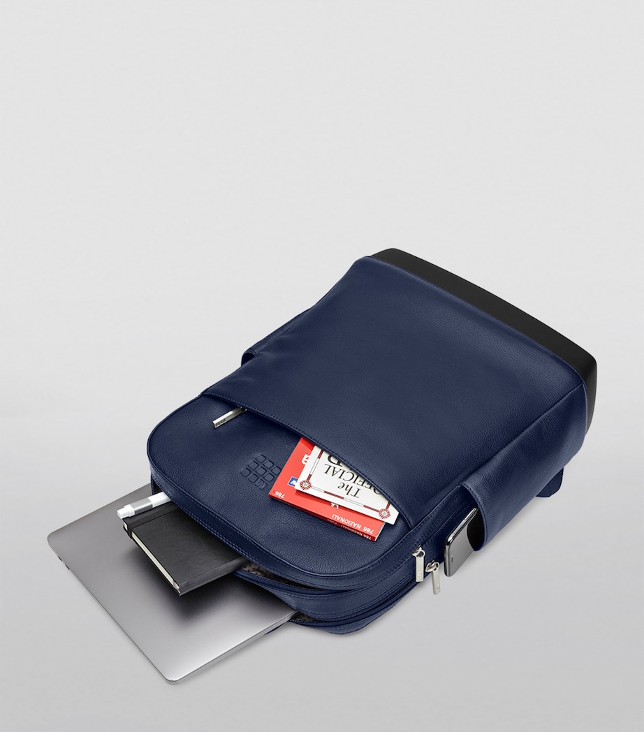 Leather PRO Backpack BLUE Image 4