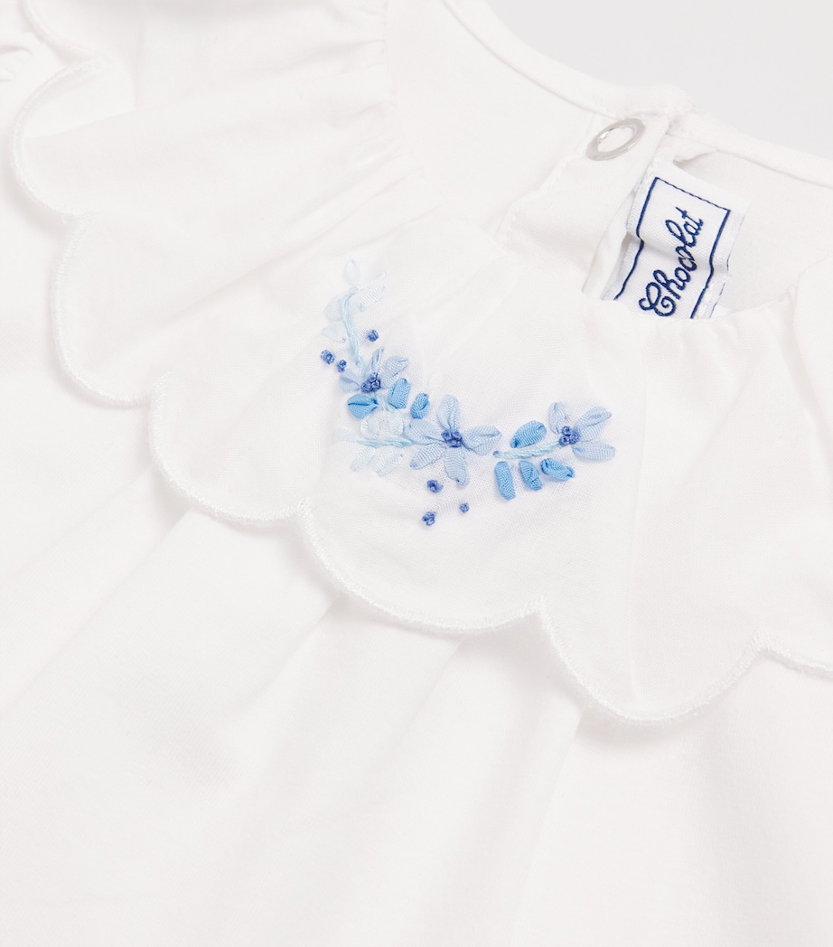 Jersey Floral Embroidered Blouse (3 Months-4 Years) 1BLANC Image 3