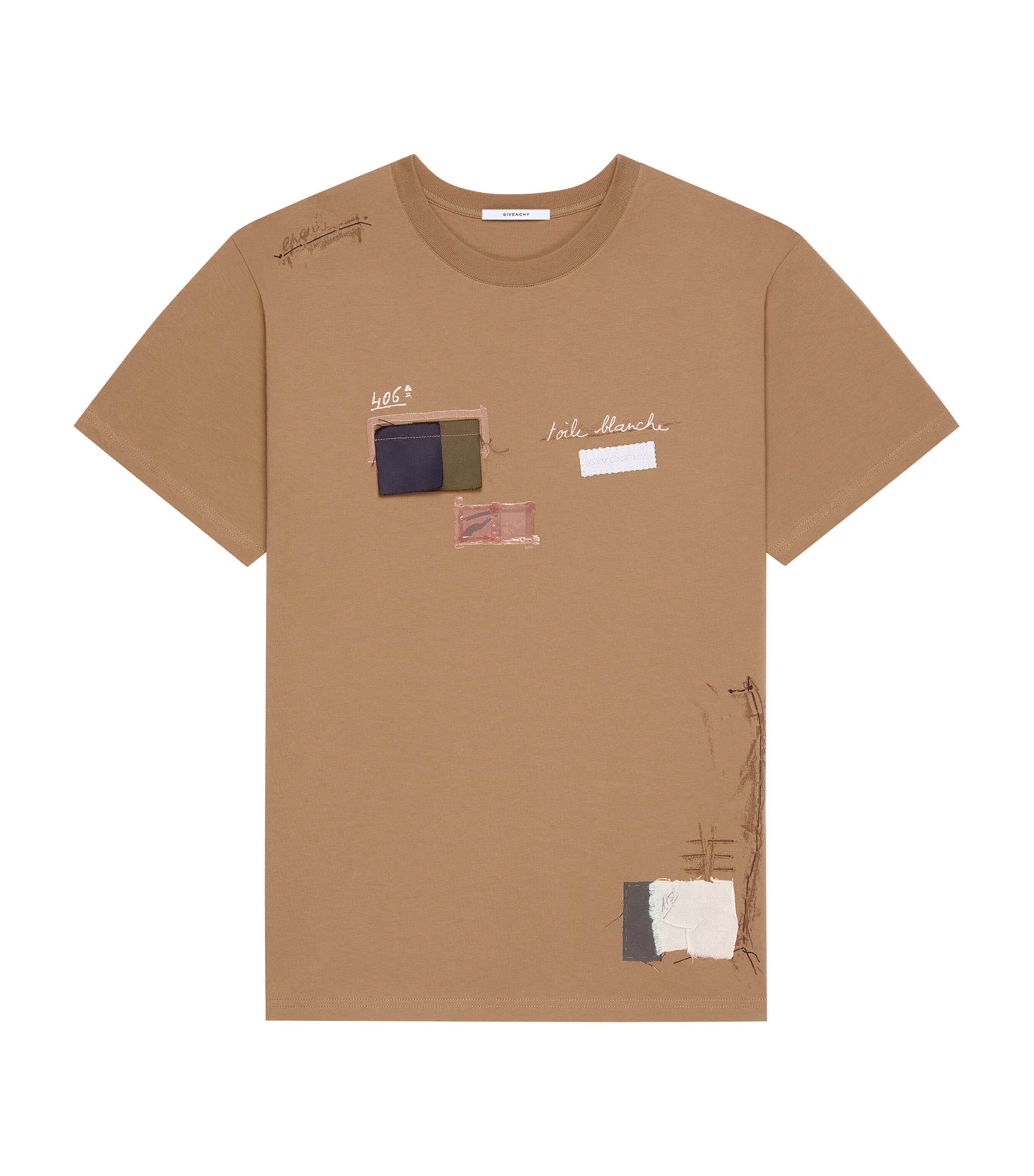 Tシャツ・カットソー Givenchy Cotton T-Shirt With Logo Label Givenchy Cotton Embroidered Graphic T-Shirt | Harrods US