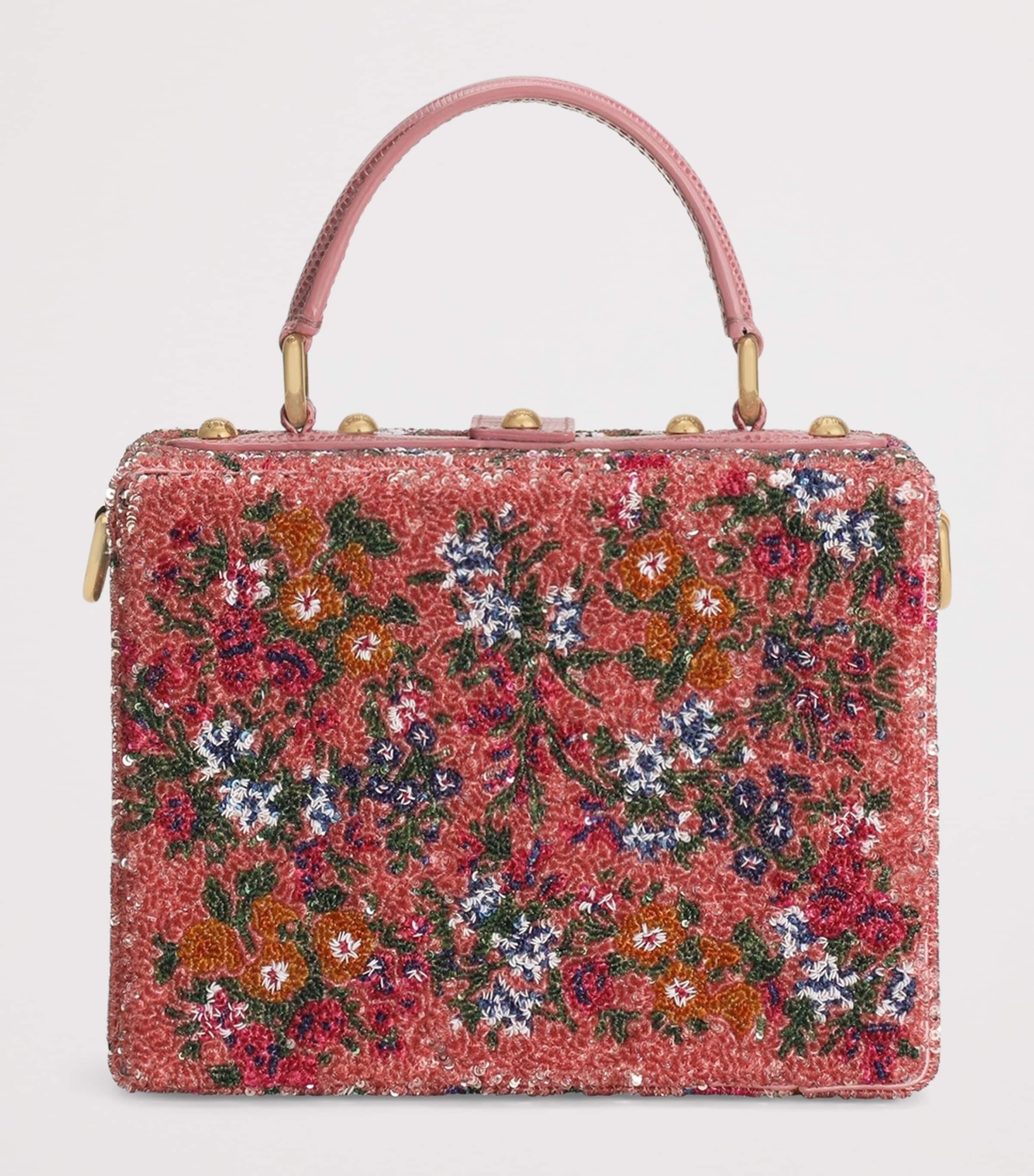 Dolce&Gabbana Embellished Dolce Box Top-Handle Bag Pink/mult Image 4