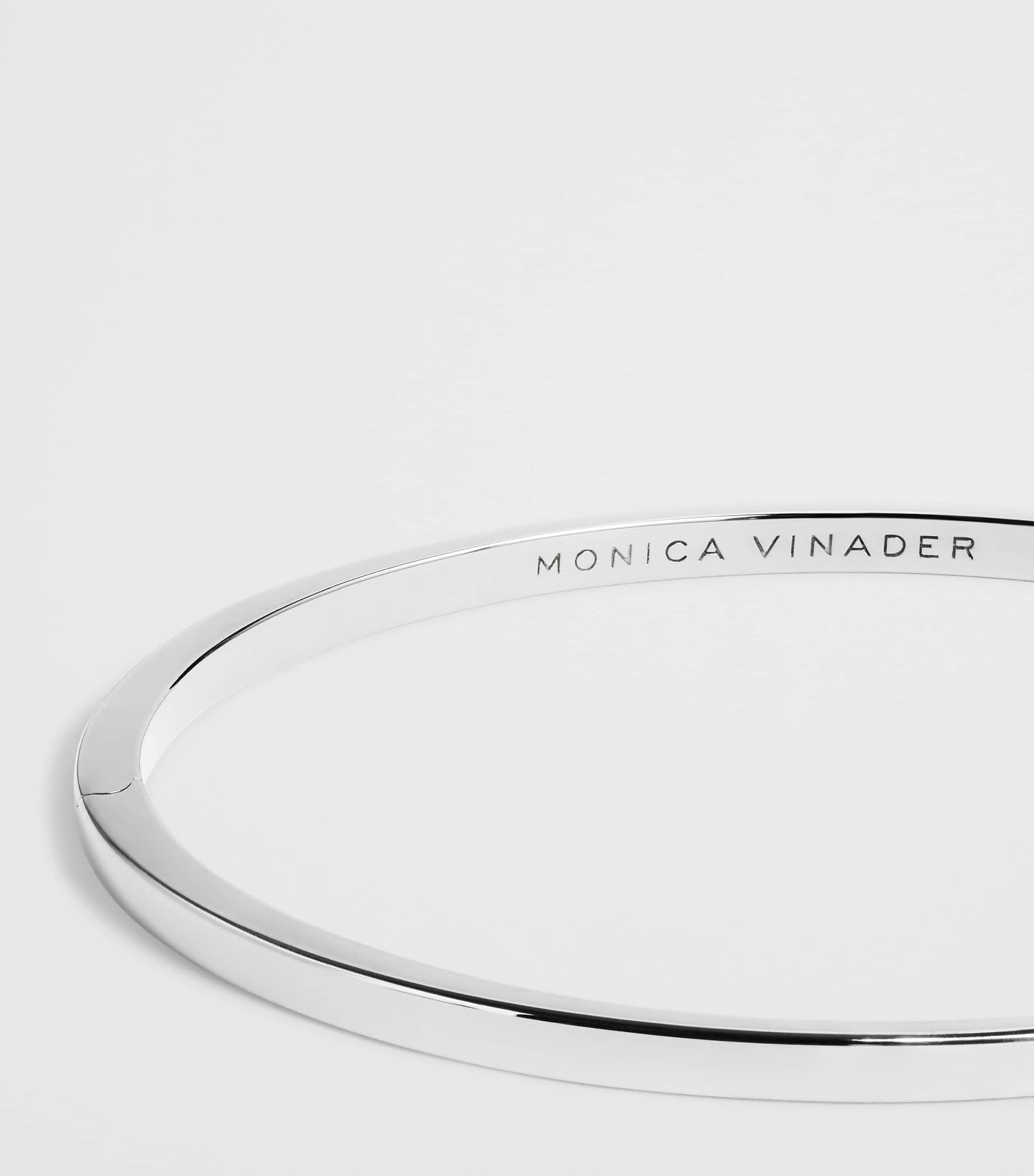 Monica Vinader Sterling Silver Essential Slim Bangle Silver Image 5