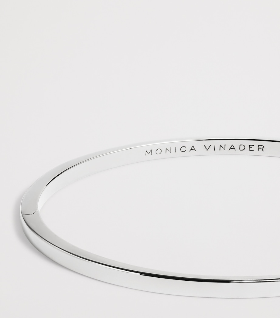 Monica Vinader Sterling Silver Essential Slim Bangle Silver Image 5