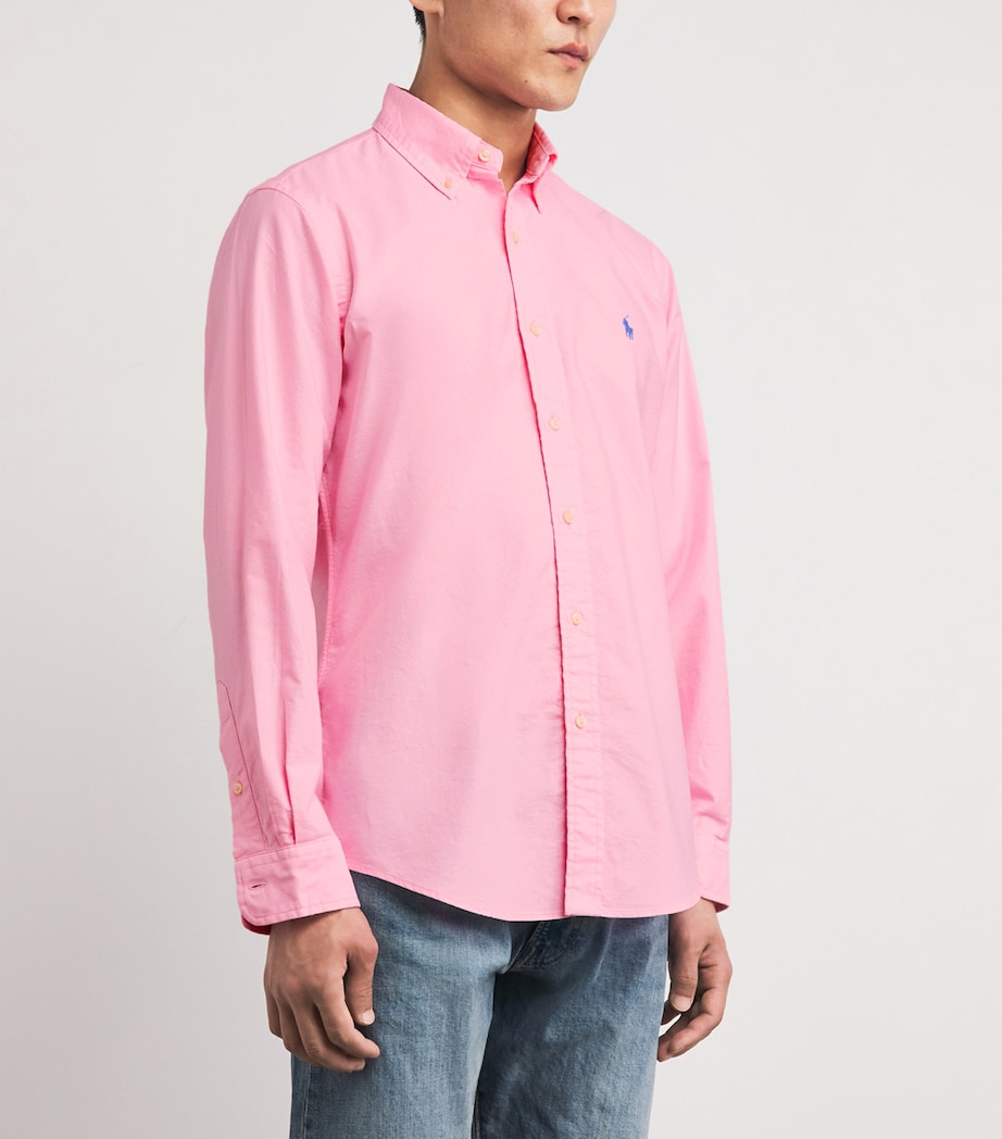 Polo Ralph Lauren Mens Slim Oxford Shirt Carmel Pink Image 4