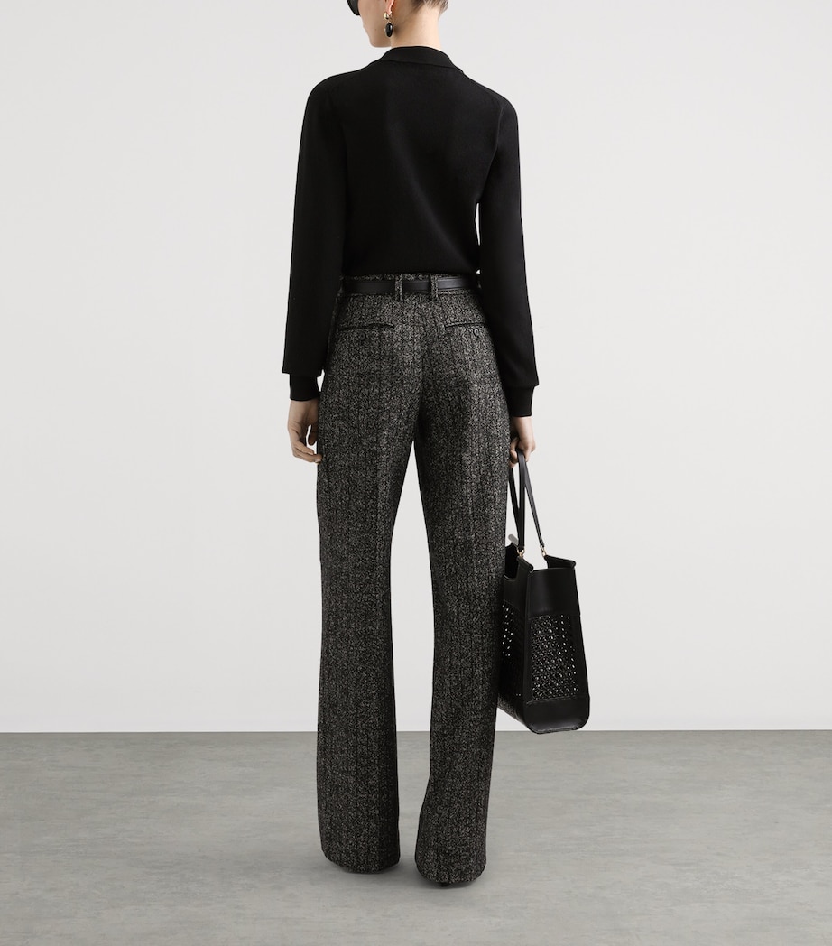 Cashmere Henley Sweater N0000-BLACK Image 3