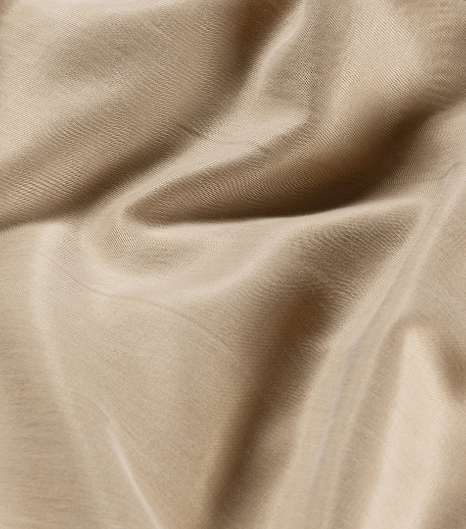 Alya Blossom Super King Flat Sheet (270cm x 310cm) FLAX Image 3