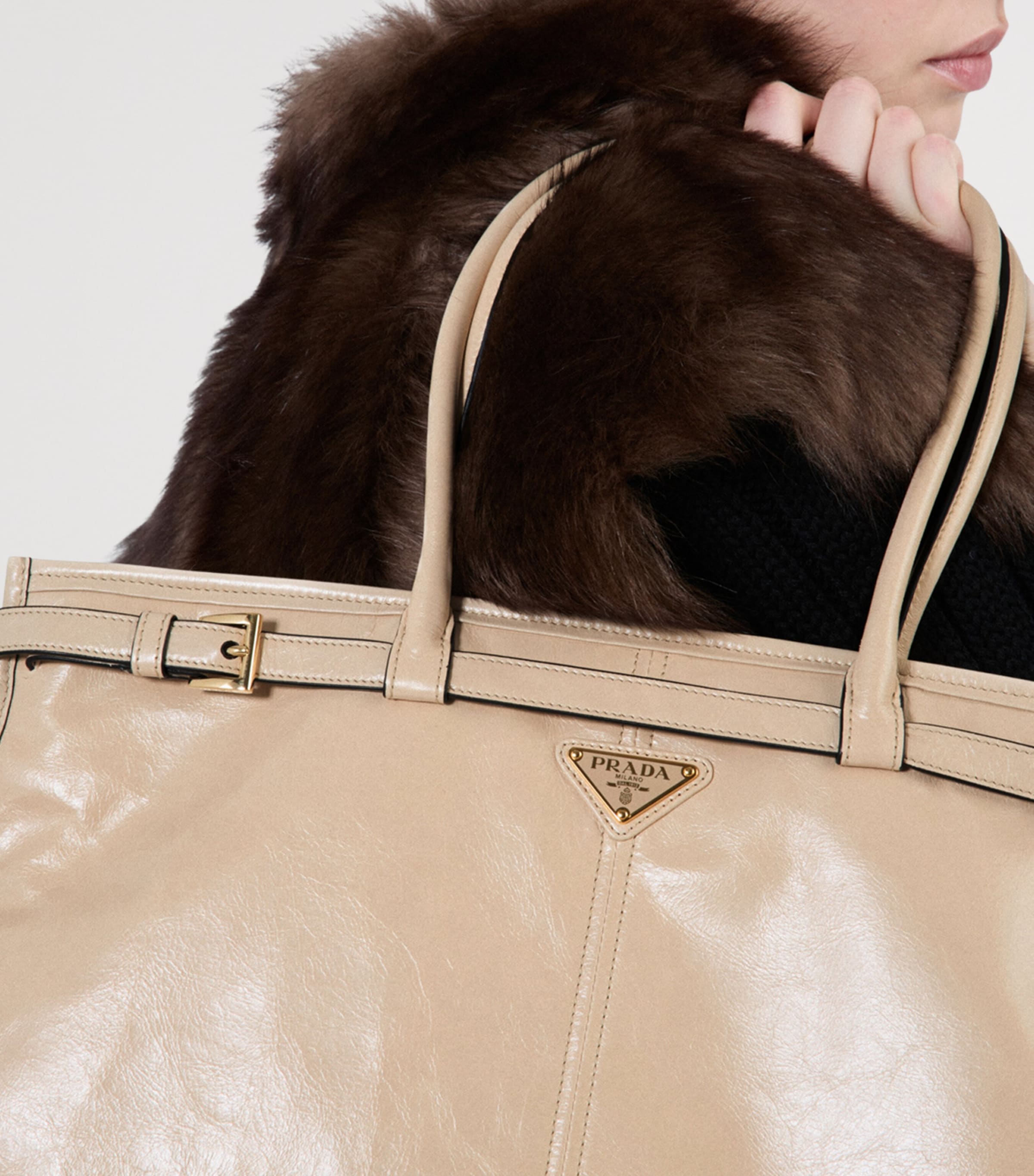 Extra Large Leather Bonnie Shoulder Bag F03MV Image 8