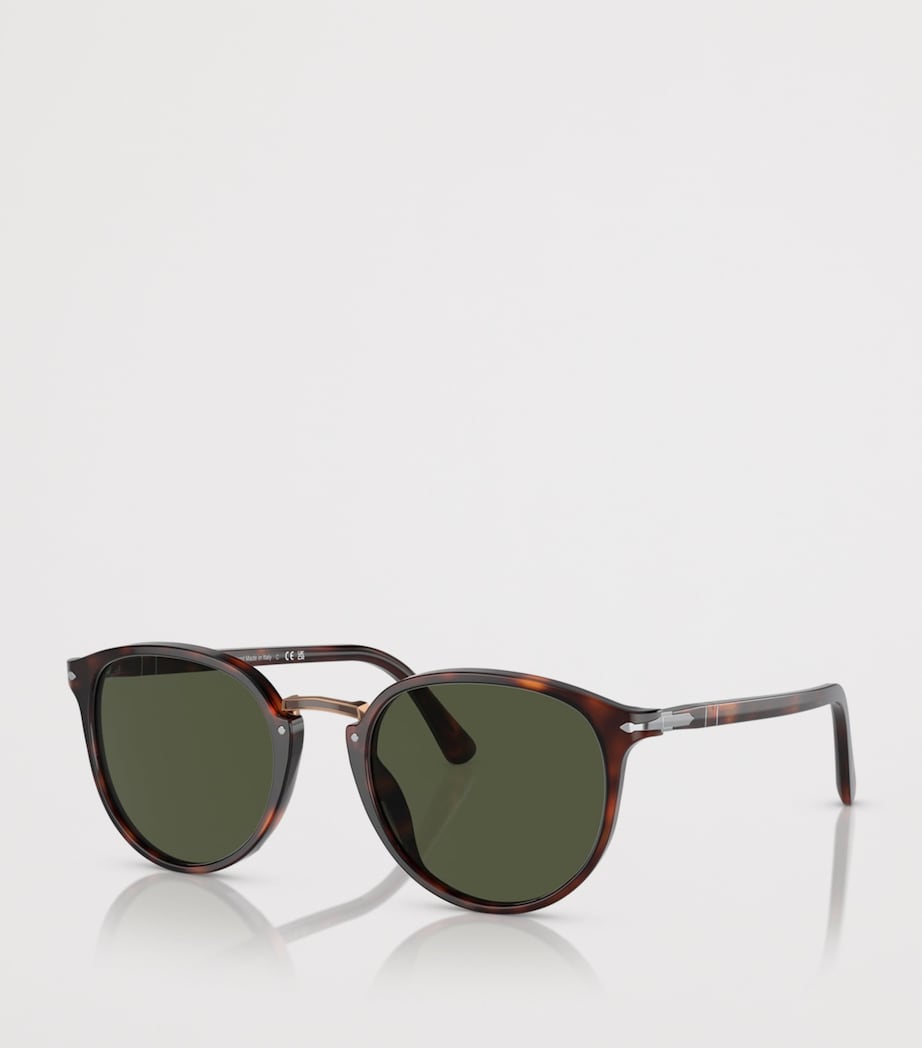 Persol Acetate Rounded Square Sunglasses Brown Image 2