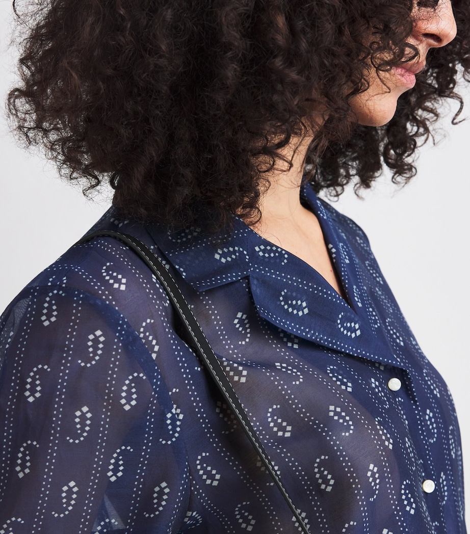 Cotton-Silk Paisley Camp Shirt 401 BLUE PAISLEY Image 6