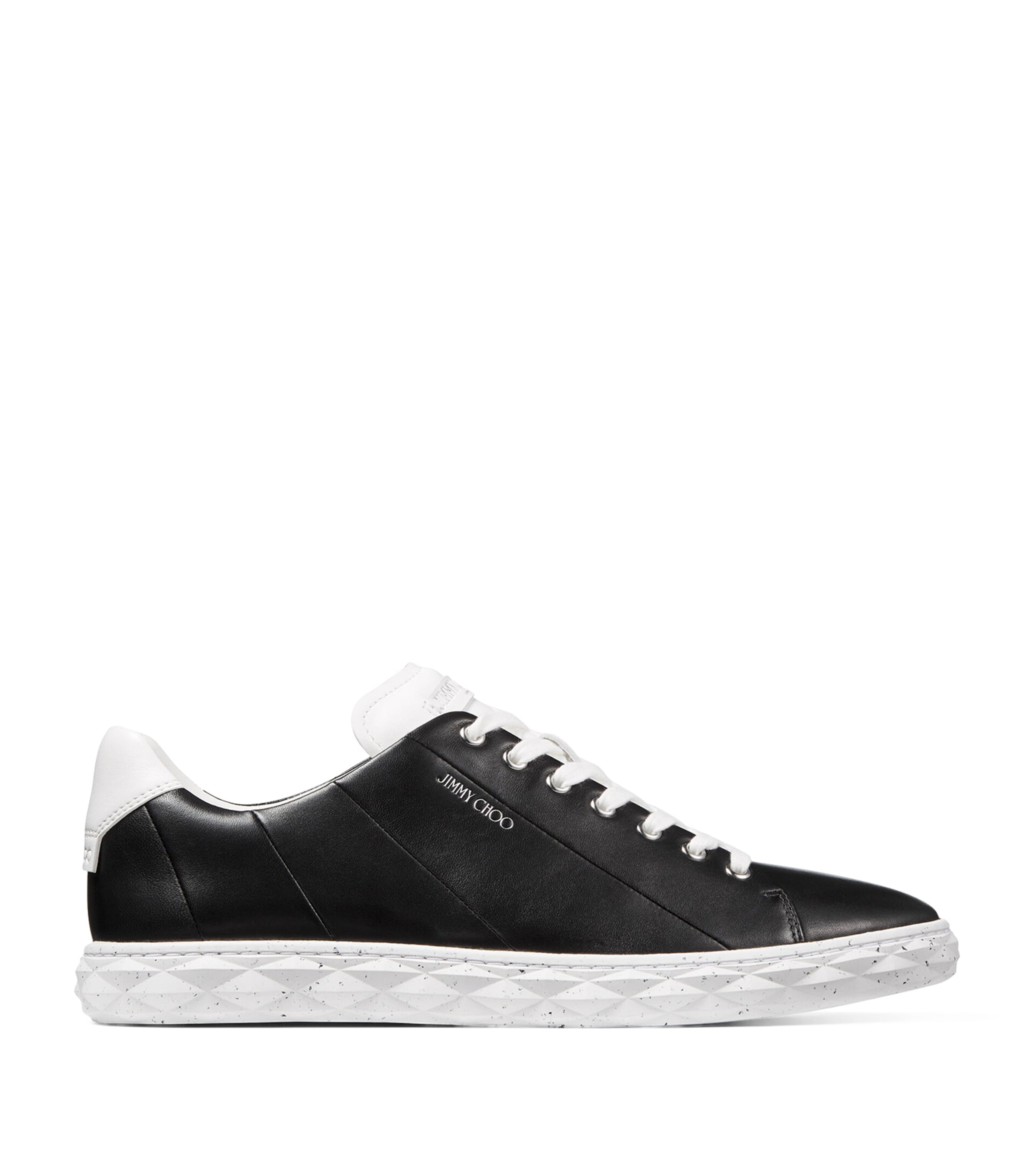 Jimmy Choo X Malbon Diamond Leather Sneakers In Black
