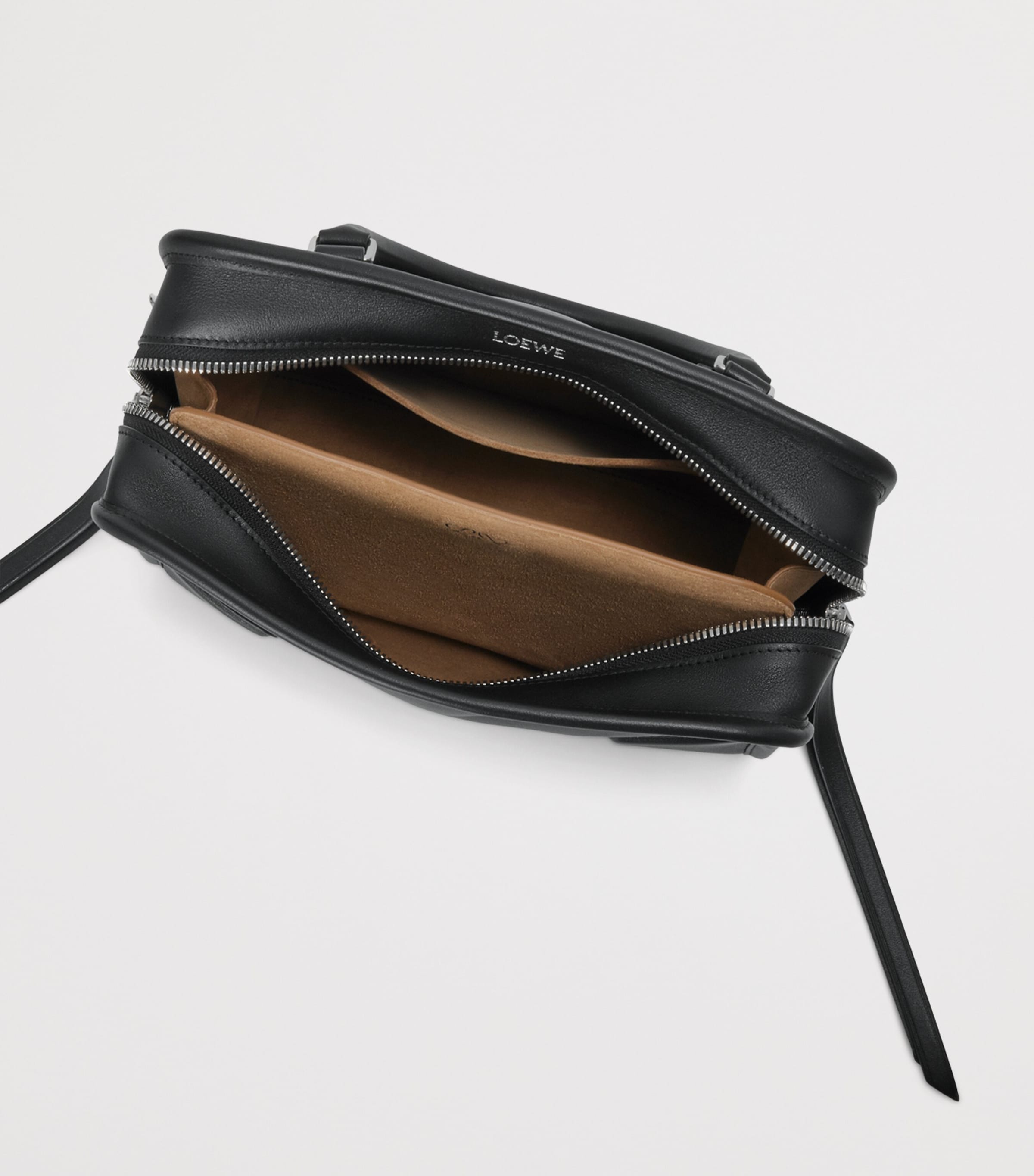 LOEWE Small Leather Amazona 180 Top-Handle Bag Black Image 12