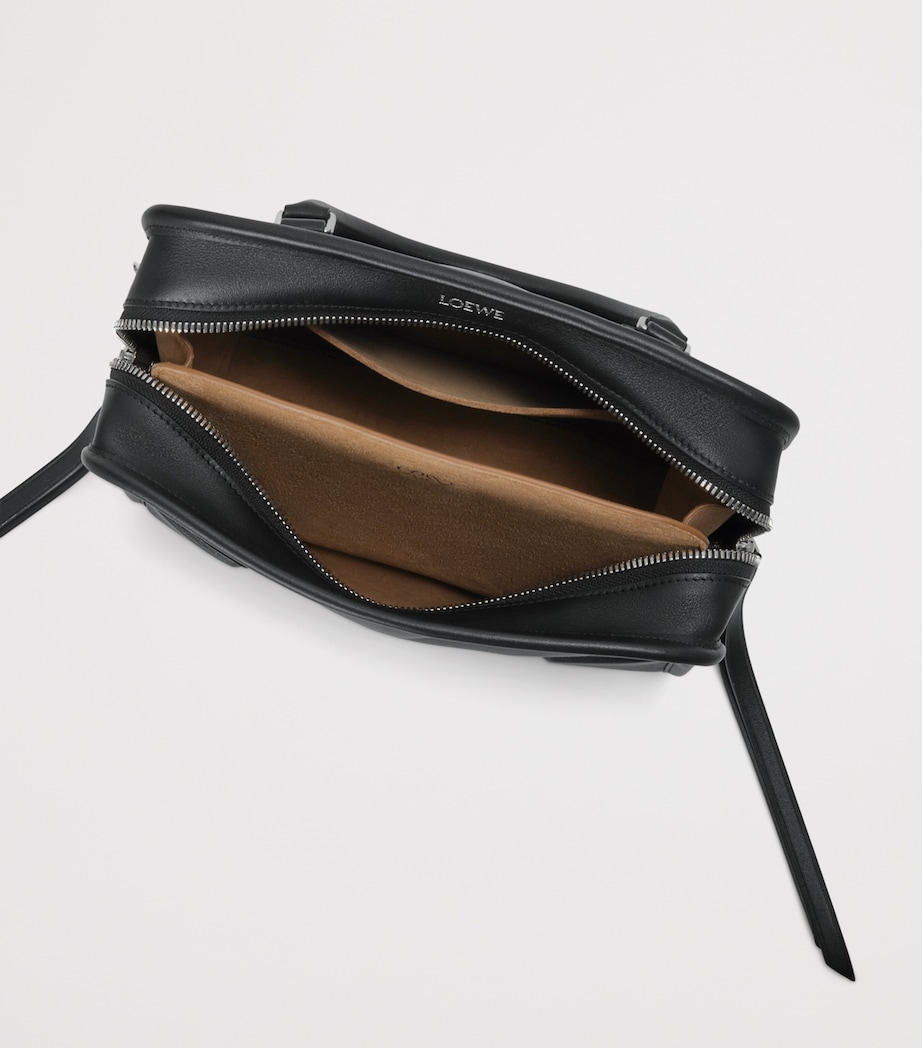 LOEWE Small Leather Amazona 180 Top-Handle Bag Black Image 12