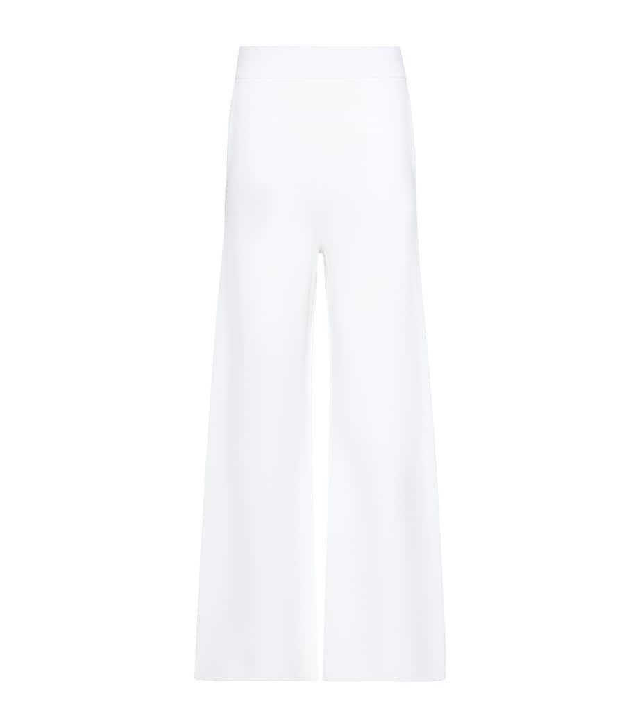 Max Mara Womens Wide-Leg High-Waist Trousers White Image 1