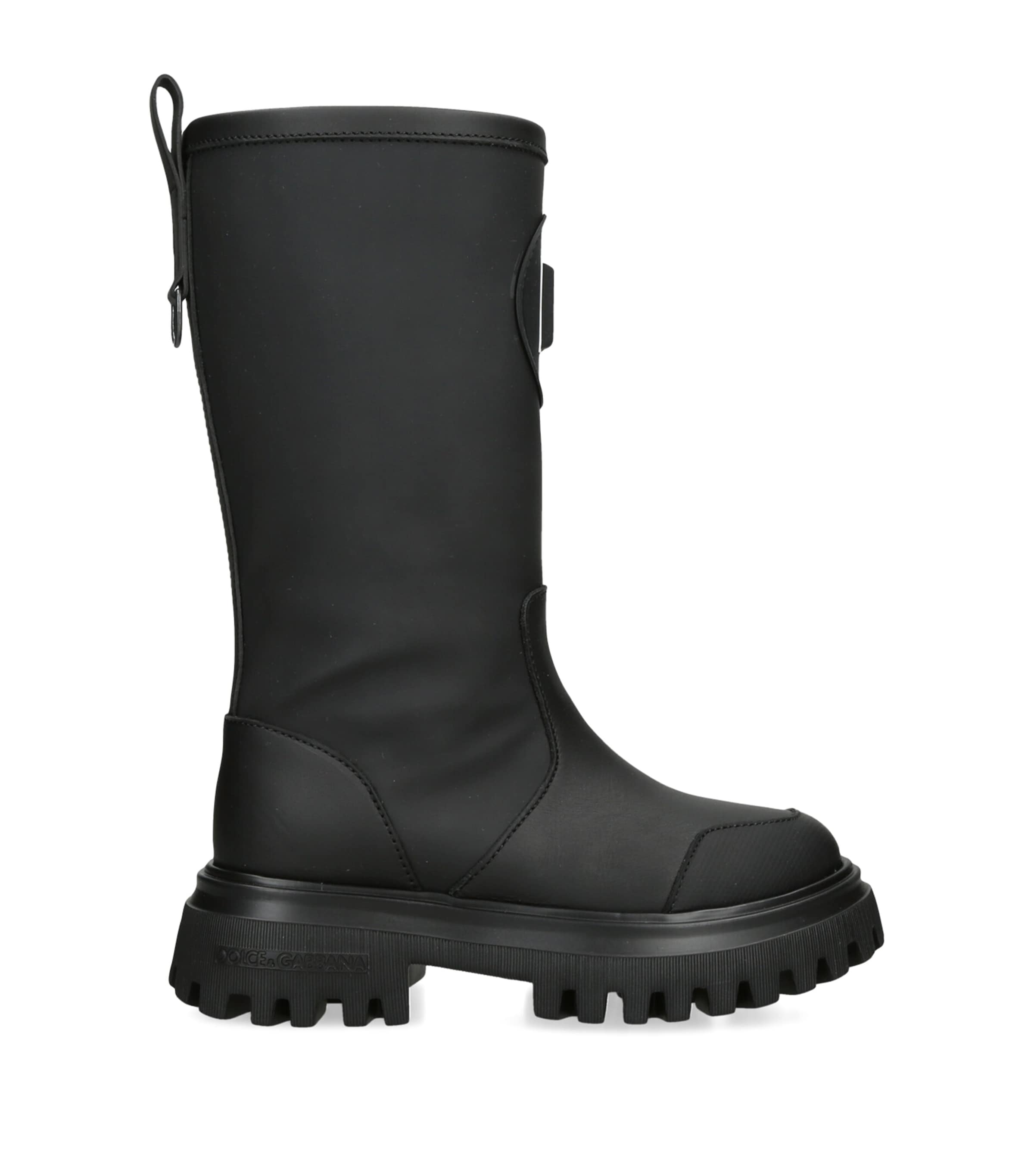 Dolce&Gabbana Kids Leather Logo Boots