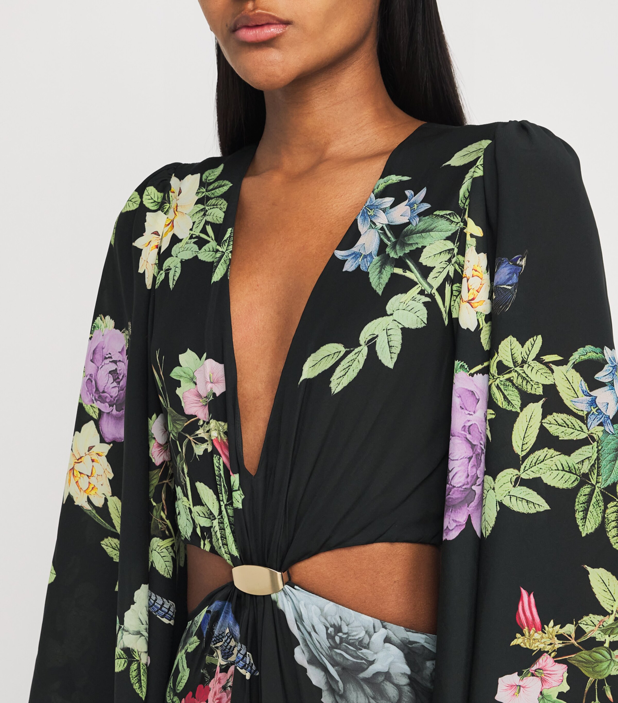 Alice+Olivia Womens Floral Georgiana Maxi Dress Venus Floral Image 6