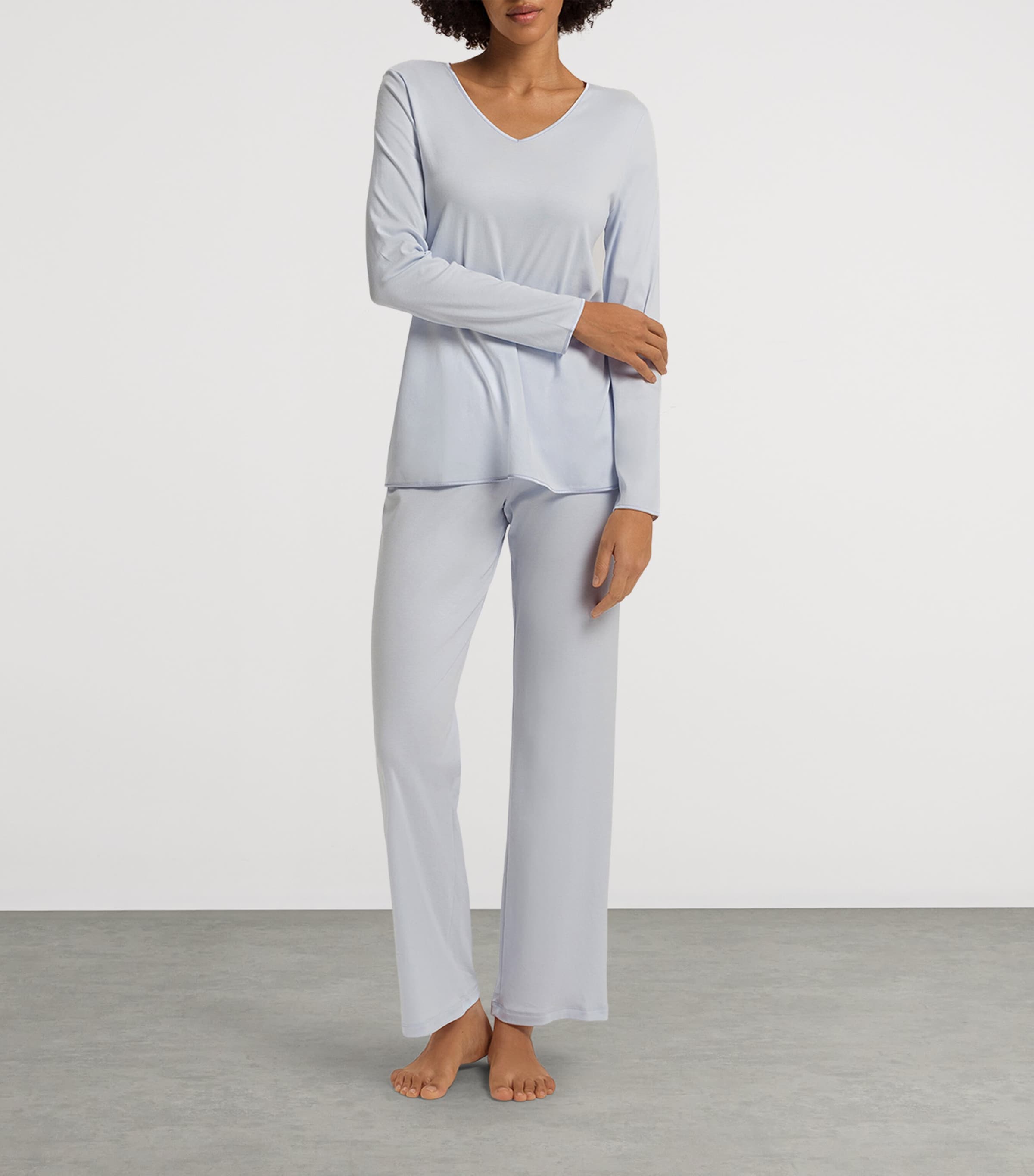 Cotton Long-Sleeve Pyjama Set POWDER BLUE Image 3
