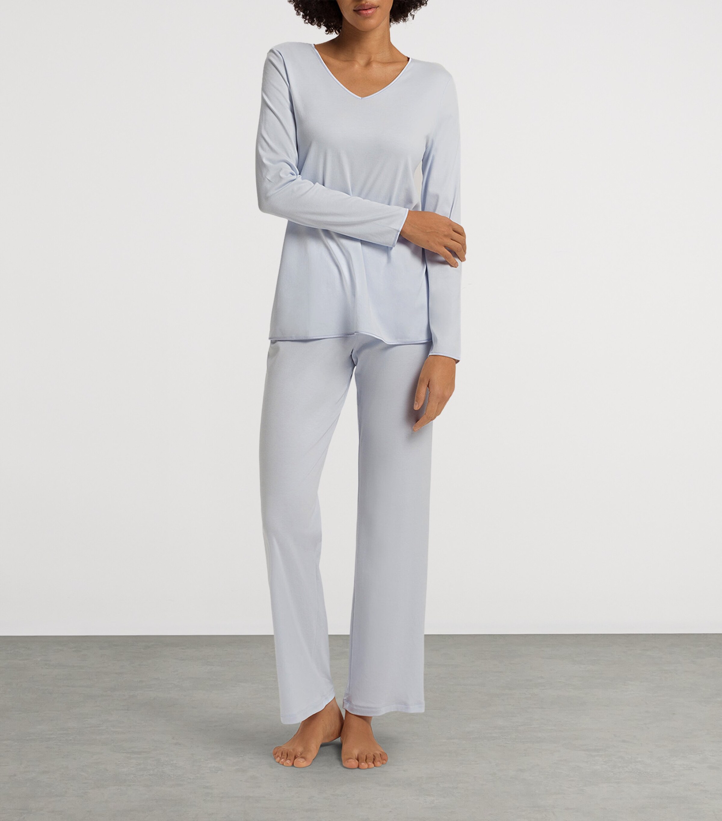 Hanro Cotton Long-Sleeve Pyjama Set | Women Clothing | Nightwear | Pyjamas | Designers | Hanro Hanro Cotton Long-Sleeve Pyjama Set | Women Clothing | Nightwear | Pyjamas | Designers | Hanro