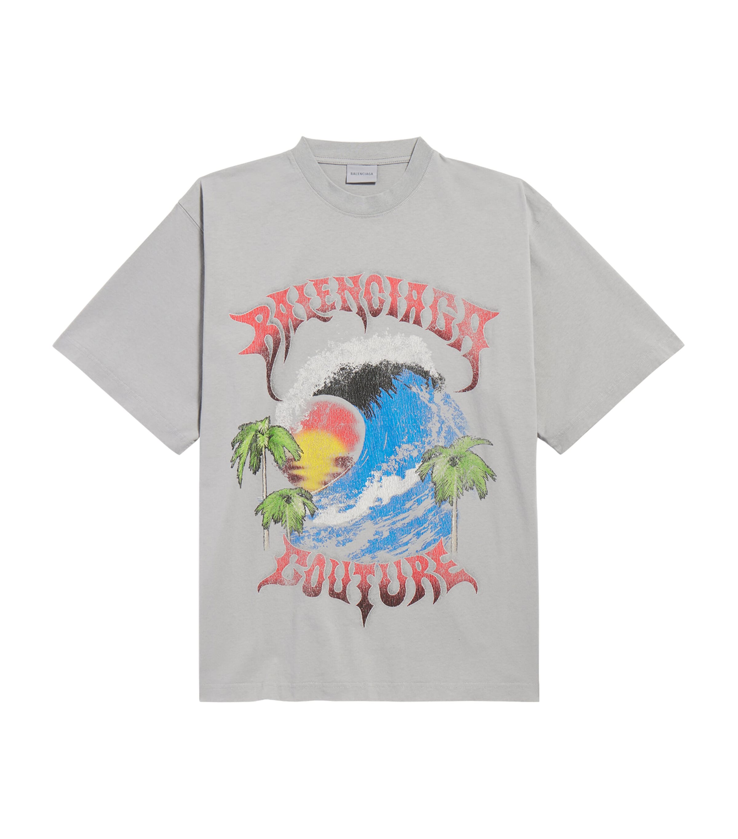 Balenciaga Mens Cotton Vintage Surfer T-Shirt Image 1