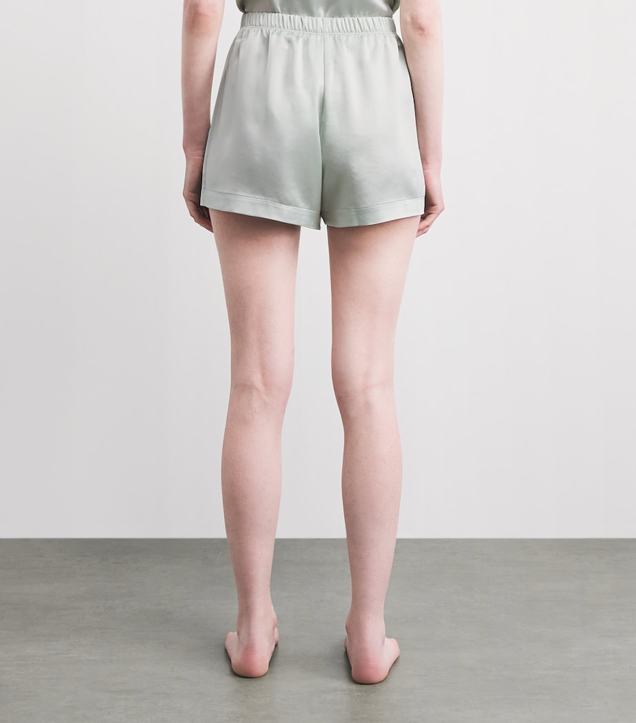 LESET Womens Satin Barb Shorts Watercress Image 5