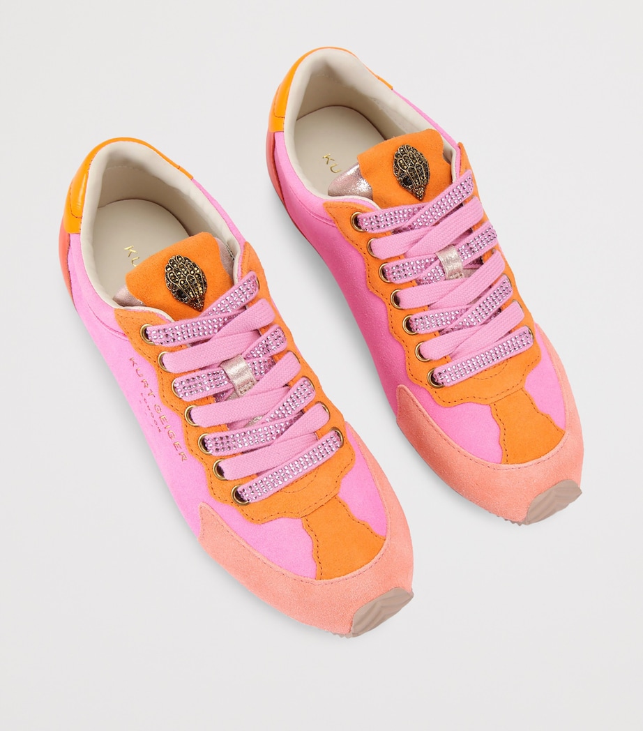 Kurt Geiger London Suede Islington Sneakers Pink Comb Image 3