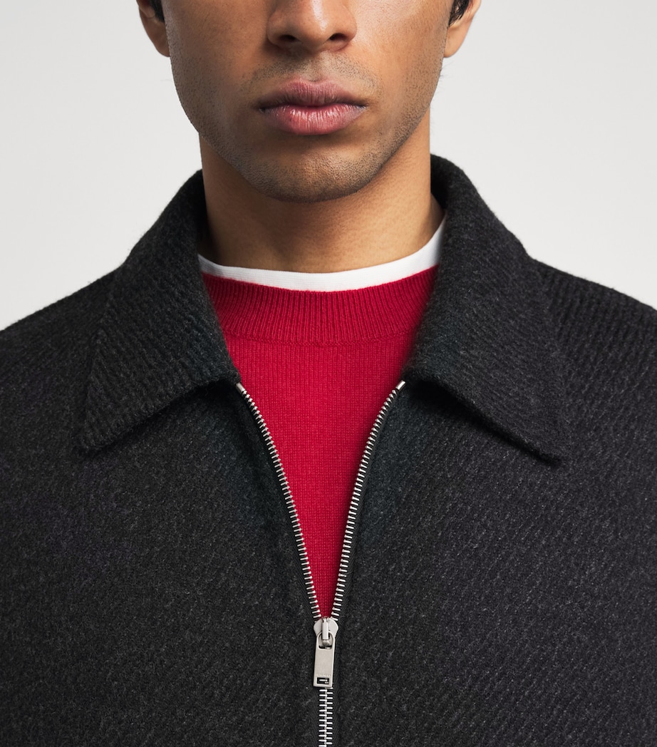 Virgin Wool Bomber Jacket 012 CHARCOAL Image 3