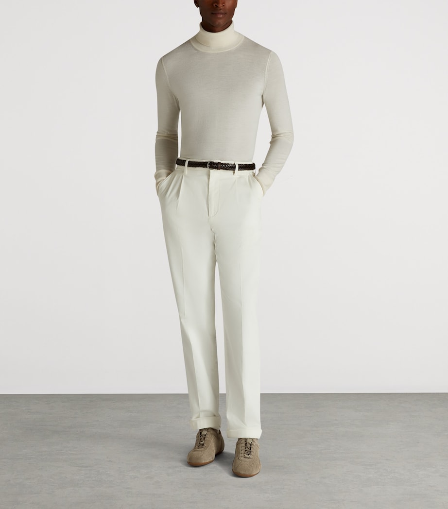 Superfine Cashmere Rollneck Sweater 123OFF WHITE Image 2