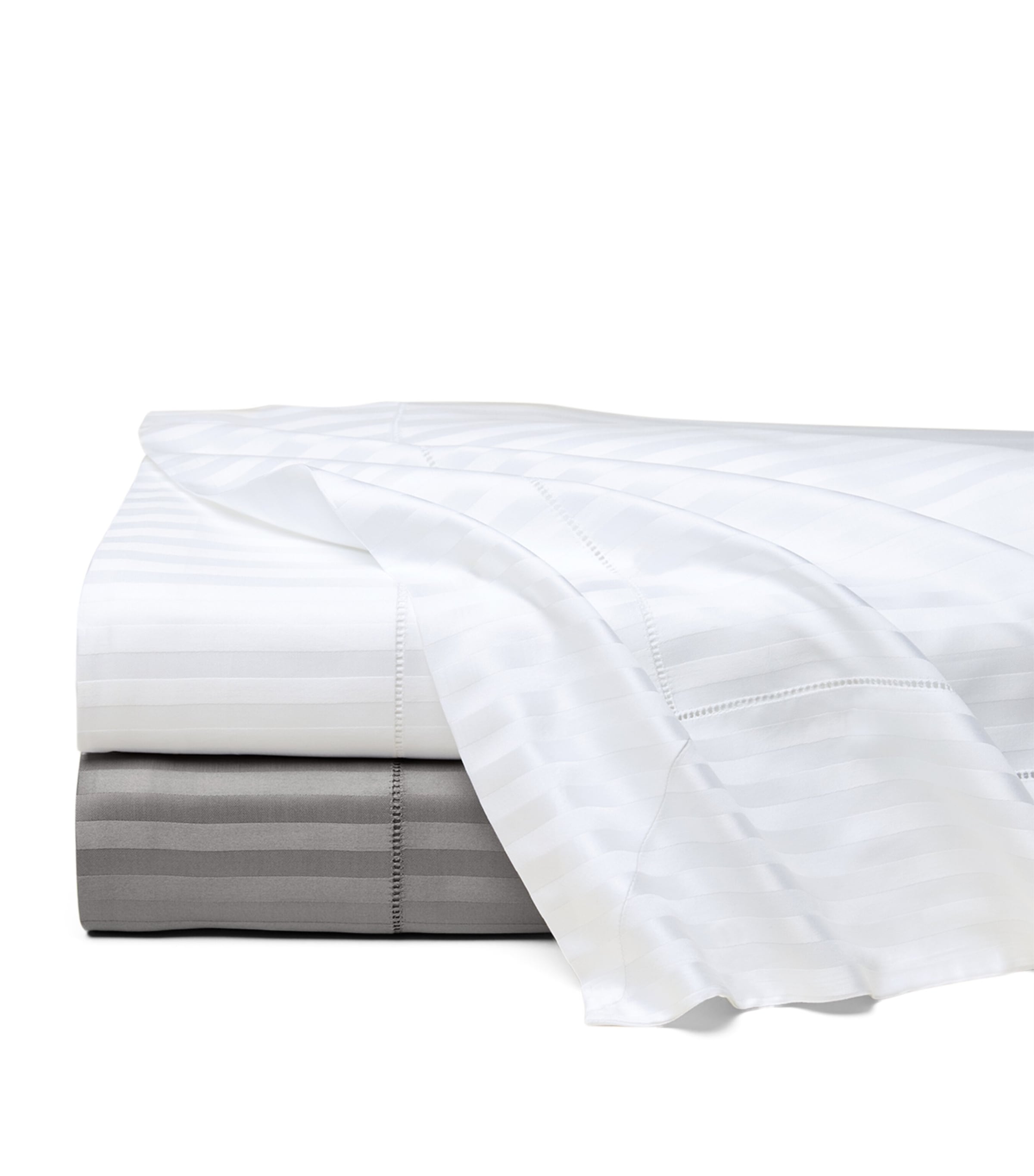 Pratesi Raso Rigato Super King Flat Sheet (300cm x 270cm) Charcoal Image 3