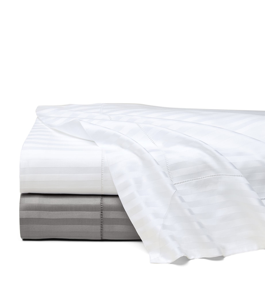 Pratesi Raso Rigato Super King Flat Sheet (300cm x 270cm) Charcoal Image 3