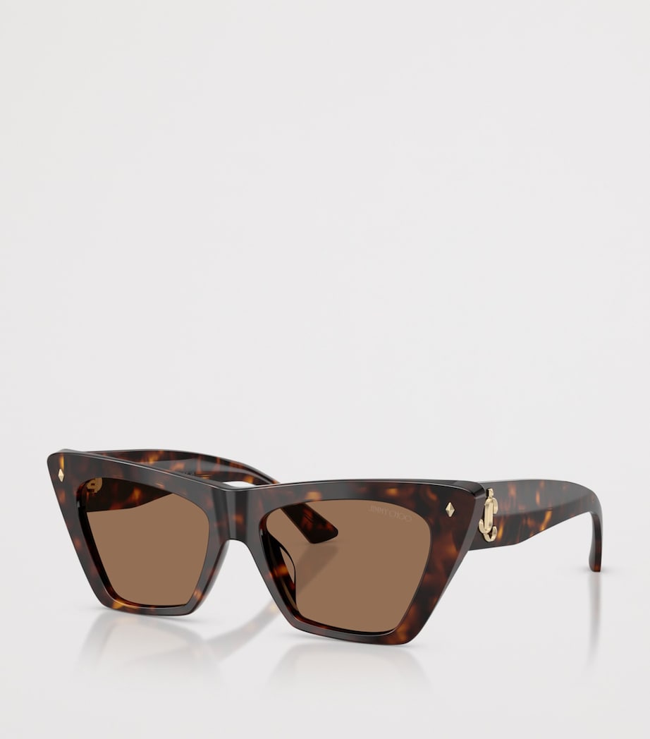 Jimmy Choo Square Cat Eye Sunglasses Brown Image 2