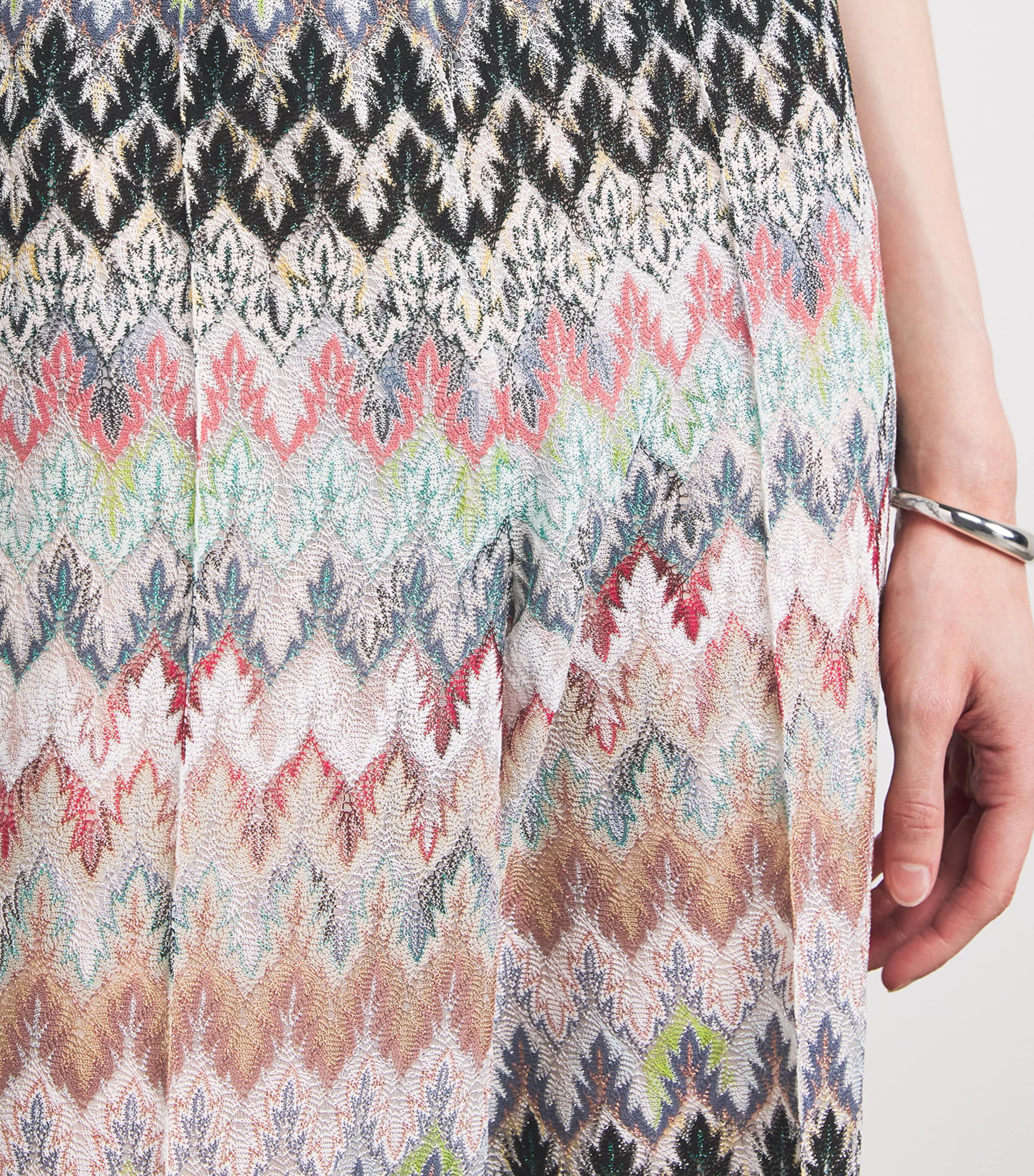 Zigzag Wide-Leg Trousers SM9Y4 WHT/PINK/BLUE Image 6